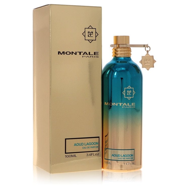 Montale Aoud Lagoon by Montale Eau De Parfum Spray (Unisex) 3.4 oz: Montale Aoud Lagoon by Montale Eau De Parfum Spray (Unisex) 3.4 oz Montale Aoud Lagoon by Montale Eau De Parfum Spray (Unisex) 3.4 oz combines Sicilian orange and osmanthus blossom for a sweet and