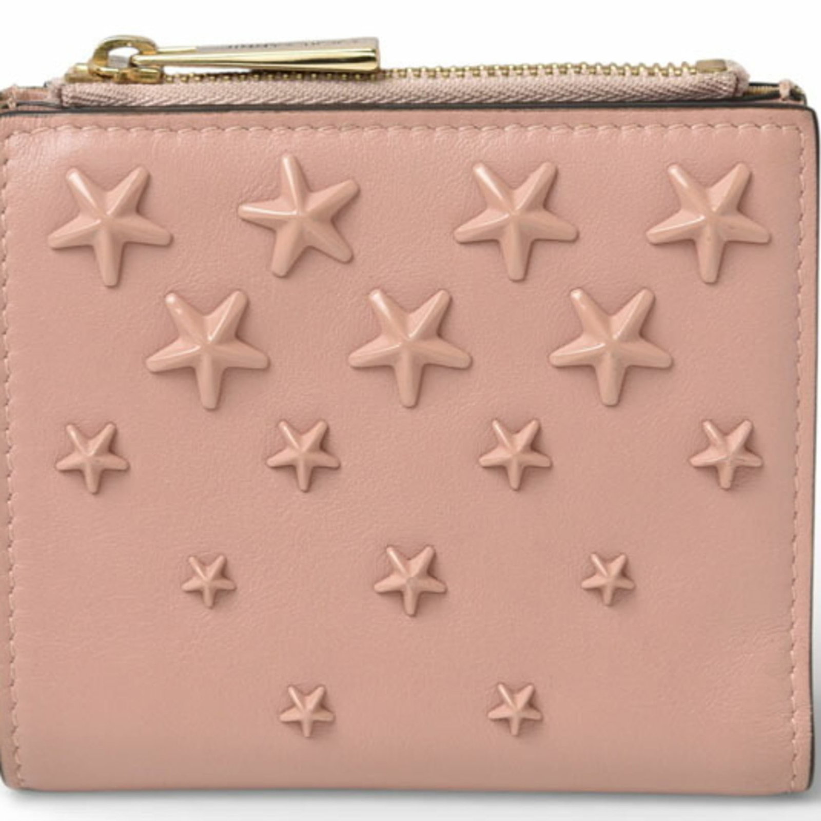 Jimmy Choo Wallet (Bi-Fold) Leather: Jimmy Choo Wallet (Bi-Fold) Leather The Jimmy Choo bi-fold leather wallet boasts elegant design and premium materials, crafted from high-quality calfskin. This stylish accessory features a