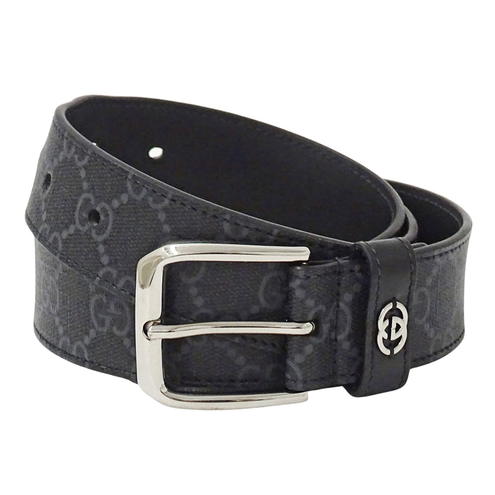 Standard Belt Gucci: Standard Belt Gucci Standard Gucci Belt in Black Leather.Made from high-quality black leather, this standard belt features a sleek design with a classic buckle. Measuring 100cm in length and 3.5cm in 