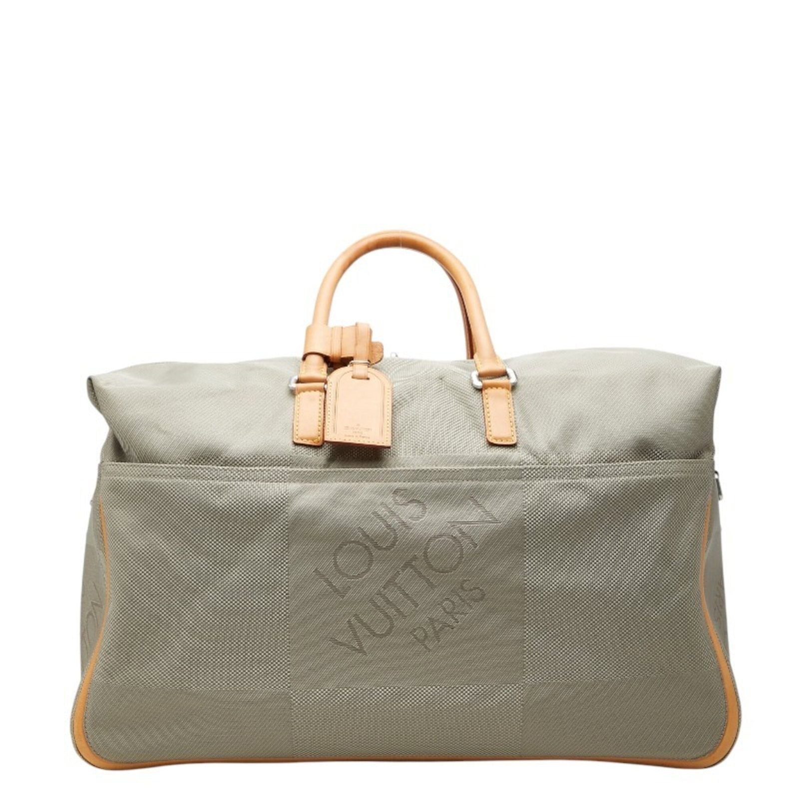 Louis Vuitton Boston Bag Canvas Leather: Louis Vuitton Boston Bag Canvas Leather Canvas and leather blend in the classic Louis Vuitton Boston bag, available in green and khaki. This iconic design measures 35cm x 54cm x 24cm and features a