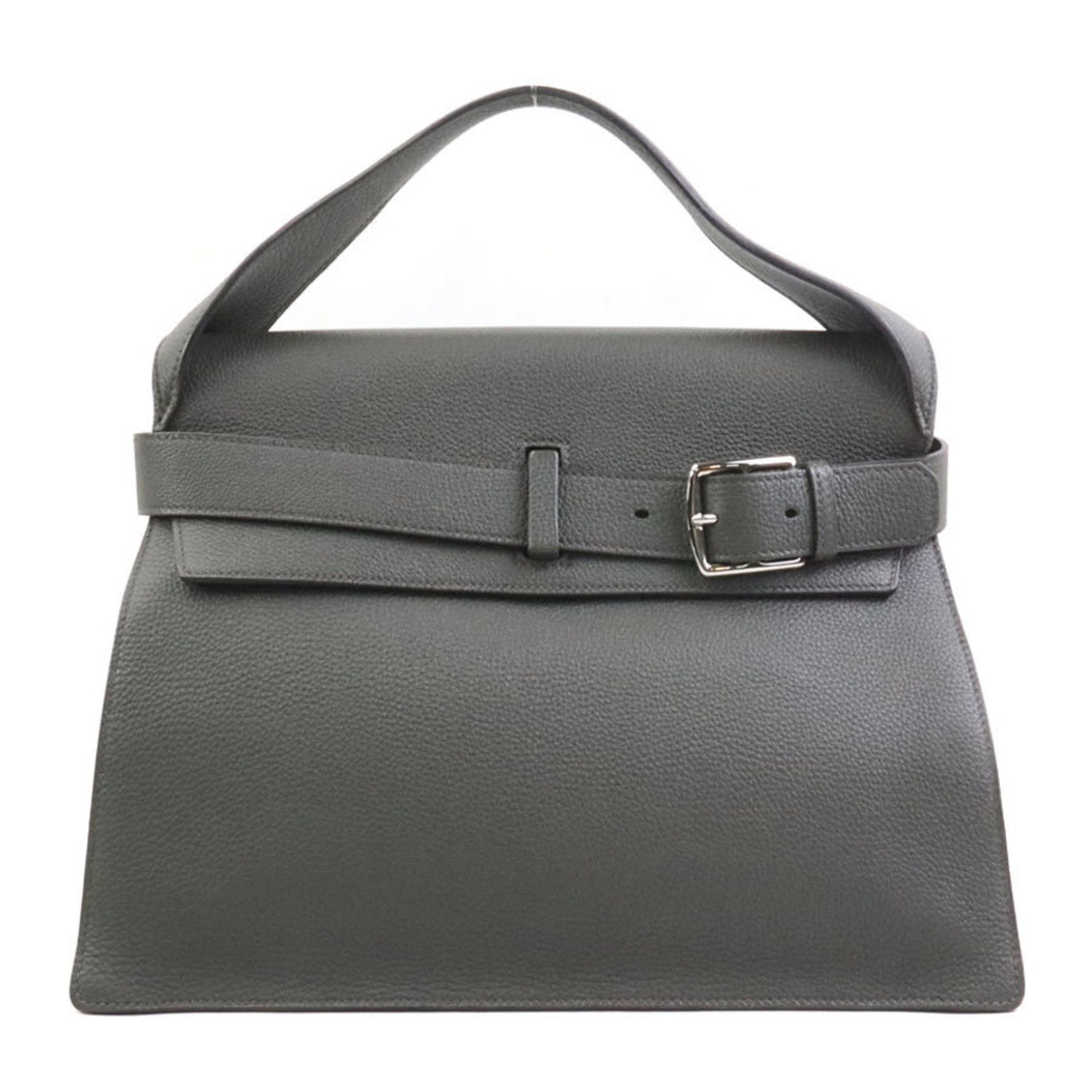 Hermes Handbag Taurillon Leather Clemence: Hermes Handbag Taurillon Leather Clemence Taurillon clemence leather gives the Hermes Handbag a unique and luxurious feel. This olive green handbag features high-quality materials and attention to det