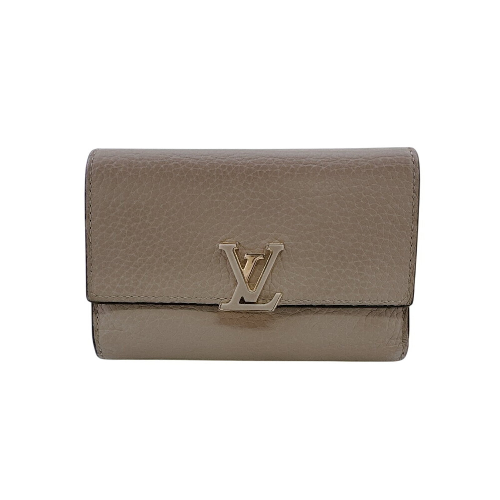 Louis Vuitton Wallet (Tri-Fold): Louis Vuitton Wallet (Tri-Fold) The Louis Vuitton tri-fold wallet boasts a classic design with clean lines and a timeless aesthetic. Made from high-quality materials, its spacious interior provides