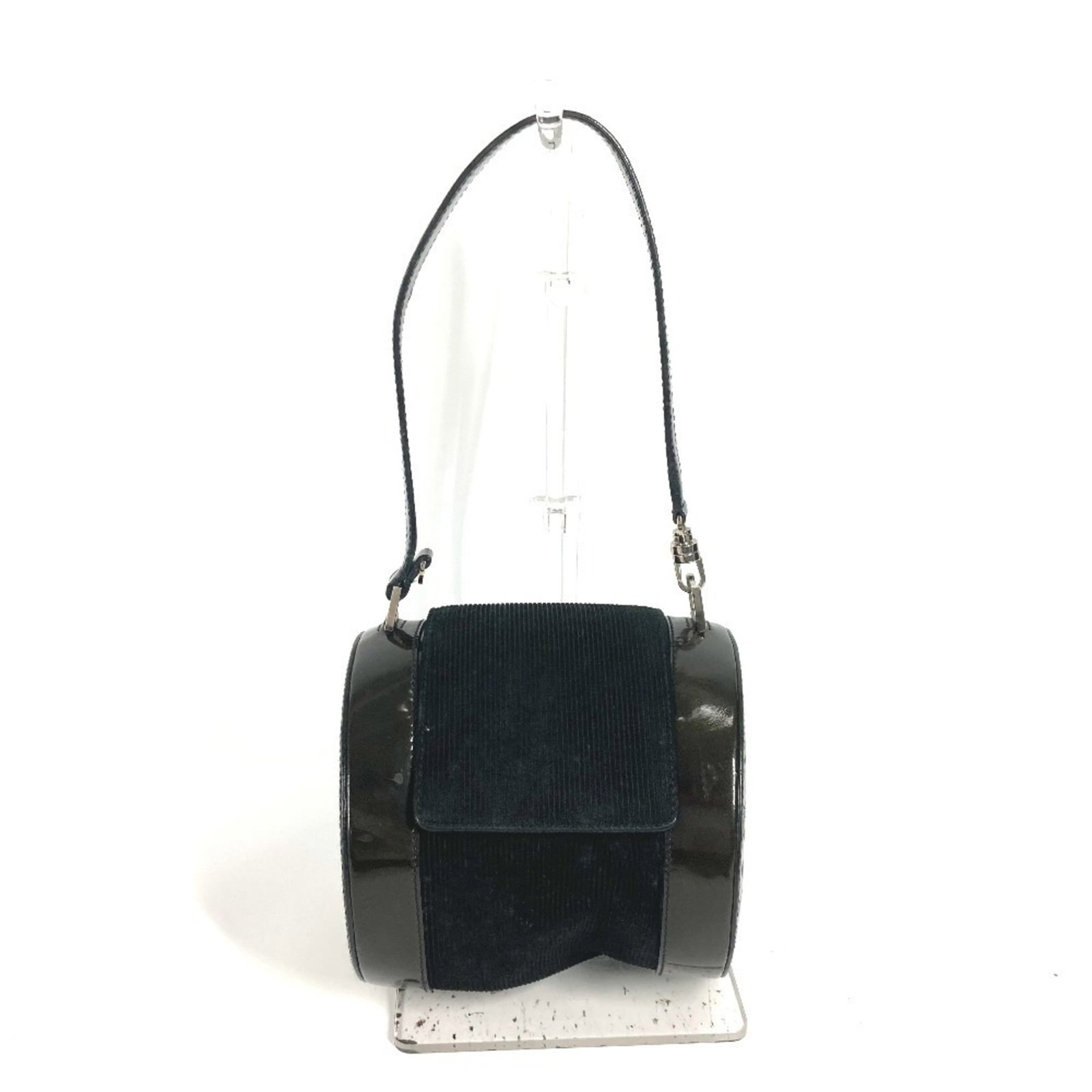 Bag Suede Handbag Leather Shoulder Bvlgari: Bag Suede Handbag Leather Shoulder Bvlgari Bag Suede Handbag Leather Shoulder Bvlgari - A sleek and sophisticated shoulder bag crafted from rich suede and leather, adorned with enamel details.