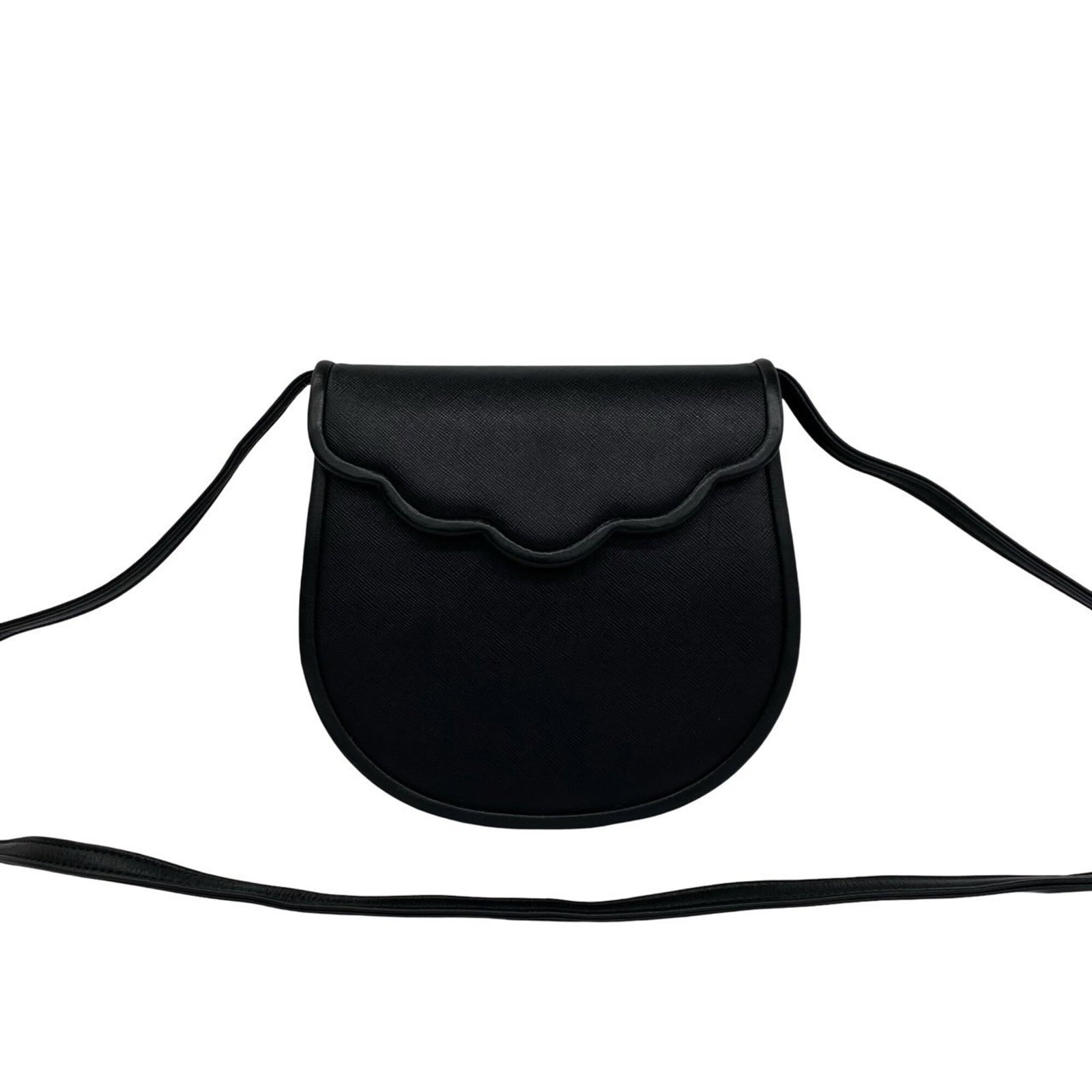 Saint Laurent Yves Pochette Leather Shoulder Bag: Saint Laurent Yves Pochette Leather Shoulder Bag Black leather Yves Saint Laurent Pochette shoulder bag with clean lines and classic design. Measuring 19cm x 19cm x 5.5cm, it features a sleek and