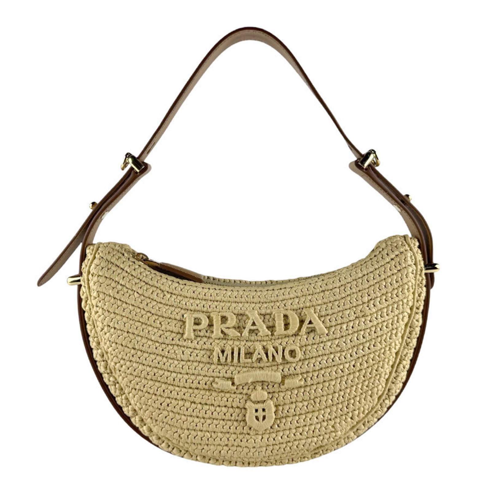 Viscose Leather Handbag Shoulder Prada: Viscose Leather Handbag Shoulder Prada Brown Viscose Leather Shoulder Bag from Prada, measuring 14cm x 28cm x 5cm. This handbag features a unique combination of leather and viscose materials,