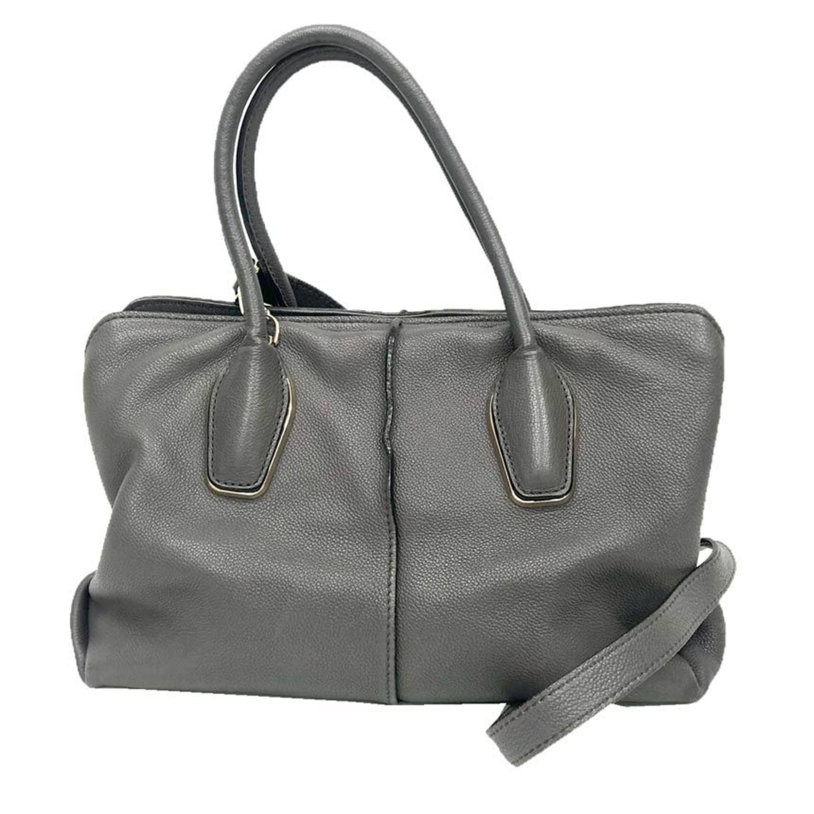 Tod'S Handbag Shoulder Bag Leather: Tod'S Handbag Shoulder Bag Leather The Tod'S Handbag Shoulder Bag Leather features high-quality gray leather construction, measuring 21cm x 34cm x 12.5cm in size. This stylish shoulder bag boasts a