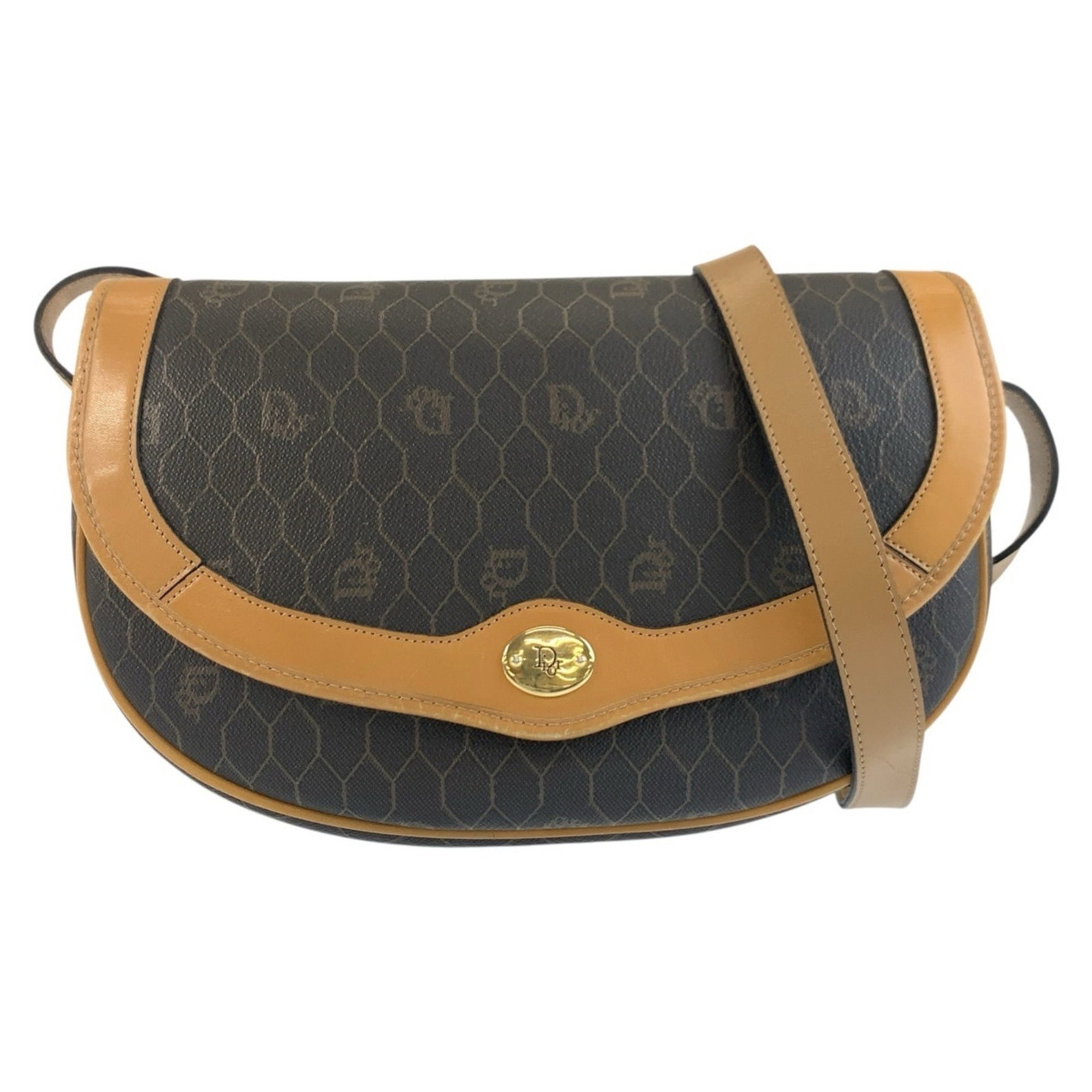 Christian Dior Pochette Shoulder Bag Pvc Leather: Christian Dior Pochette Shoulder Bag Pvc Leather Christian Dior Pochette Shoulder Bag in Brown PVC Leather. Made from high-quality PVC and leather, this classic shoulder bag features a timeless