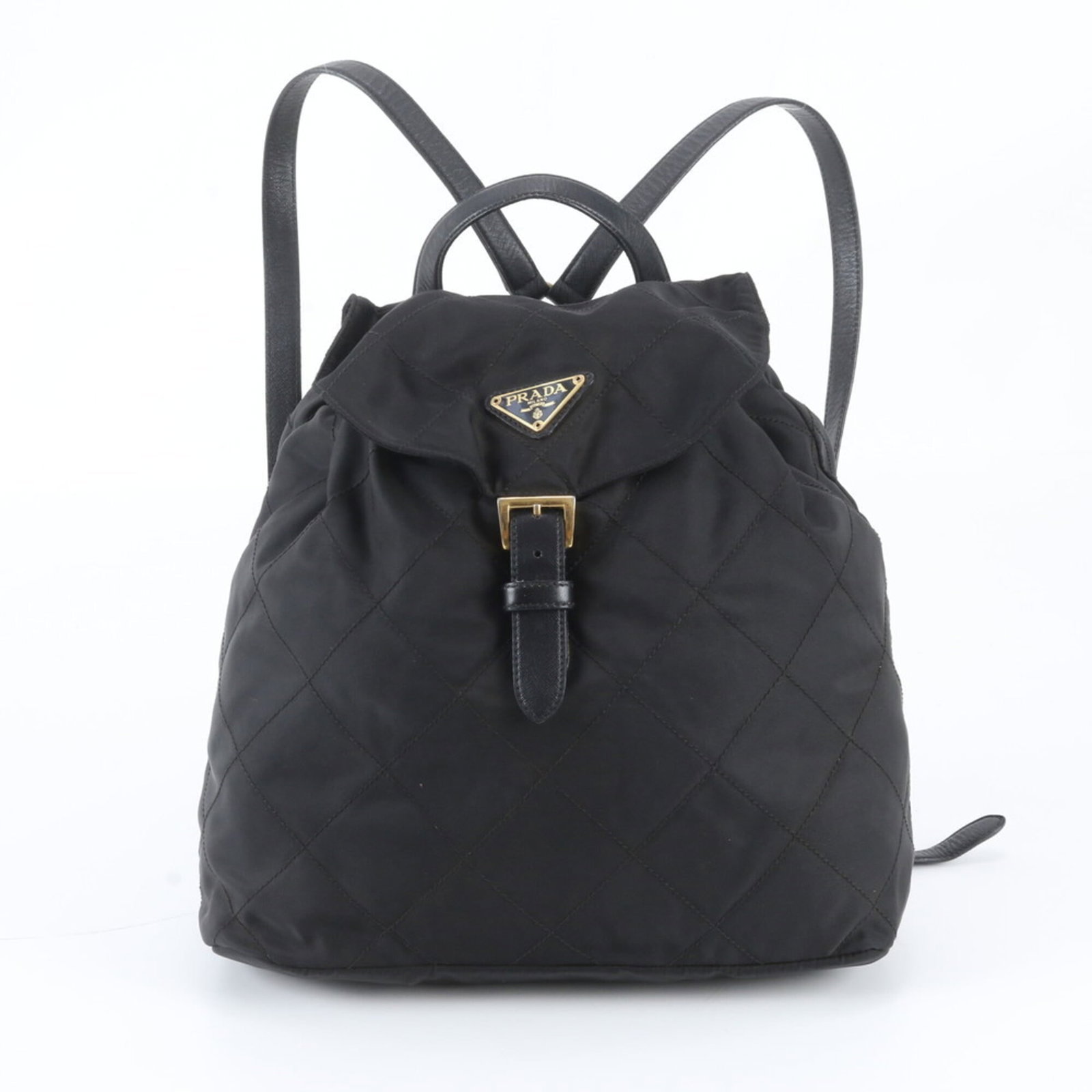 Nylon Leather Prada Backpack: Nylon Leather Prada Backpack Nylon and leather combine in sleek, black design. The Prada Country backpack boasts a durable nylon exterior and supple leather accents, while its classic style makes it
