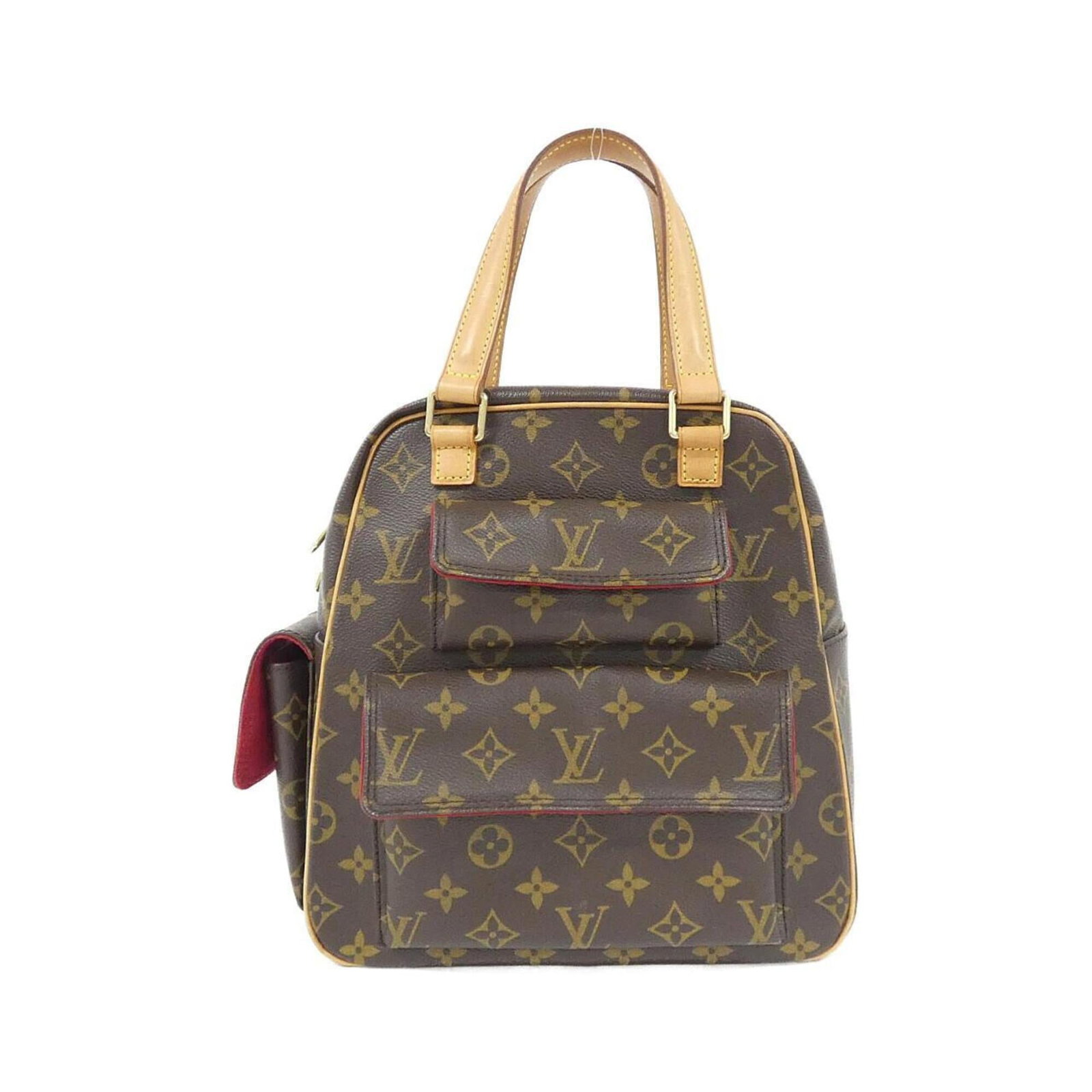 Louis Vuitton Handbag Monogram: Louis Vuitton Handbag Monogram Monogrammed with iconic Louis Vuitton design, this Marron monogram handbag boasts classic style and timeless elegance. Measuring 26cm x 25cm x 12cm, it's a compact yet s