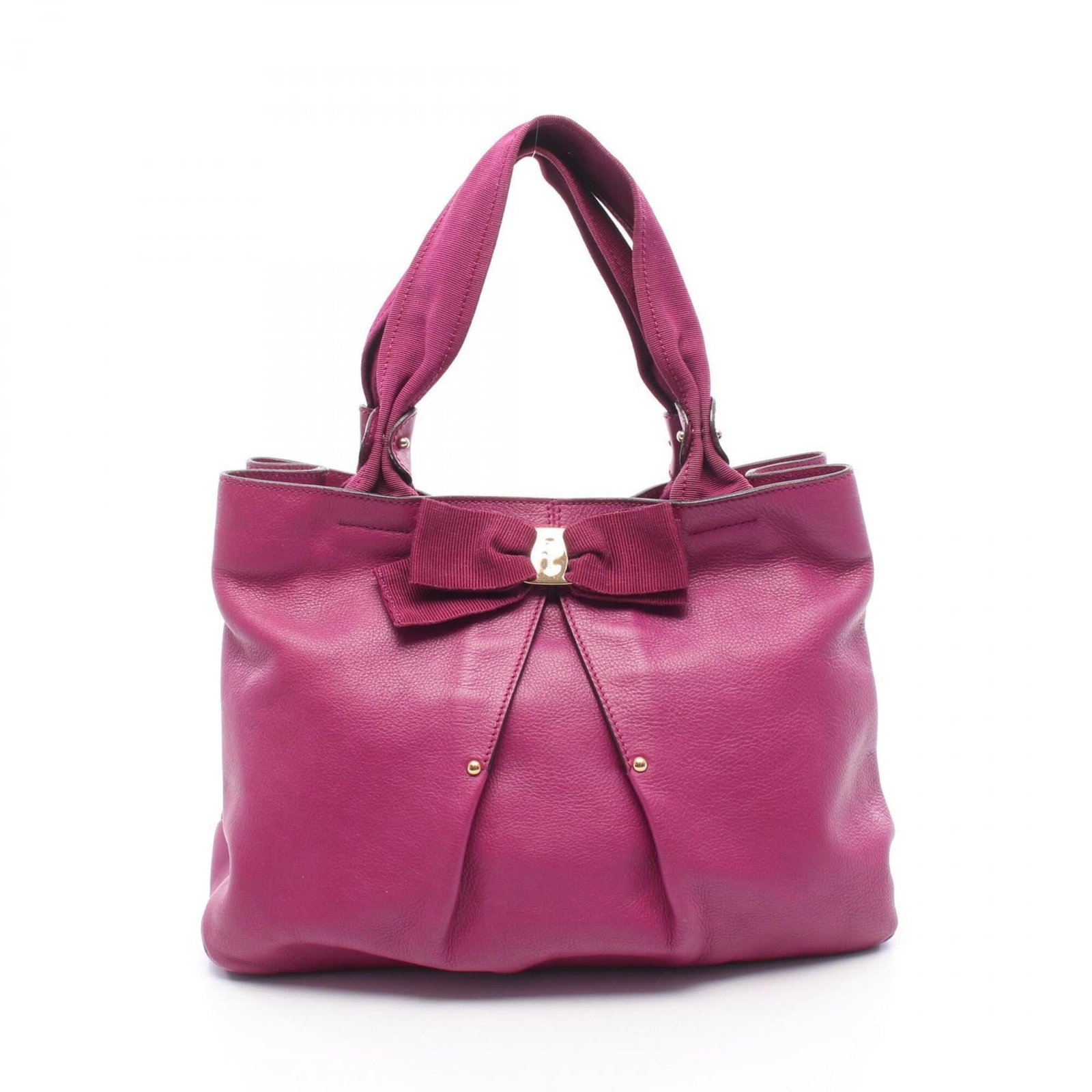 Salvatore Ferragamo Leather Tote Bag: Salvatore Ferragamo Leather Tote Bag Purple leather Salvatore Ferragamo tote bag with dimensions 24cm x 33cm x 13cm. This stylish tote features a classic design and premium leather material, making