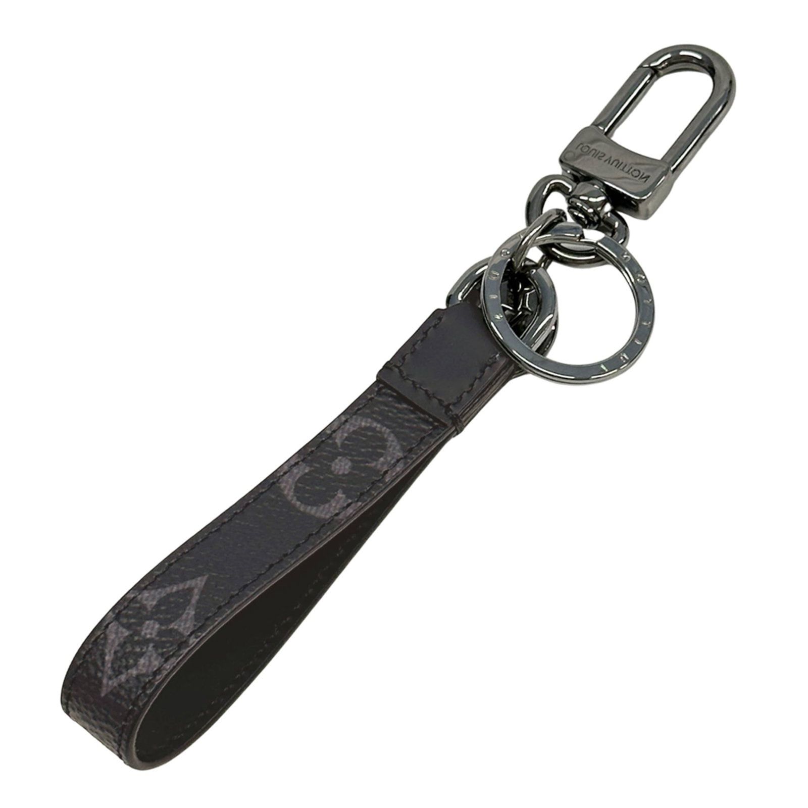 Metal Monogram Louis Vuitton Keyring Eclipse: Metal Monogram Louis Vuitton Keyring Eclipse Metal Monogram Louis Vuitton Keyring Eclipse boasts sleek lines and the iconic Monogram Eclipse pattern, adding a touch of luxury to everyday carry. Made f