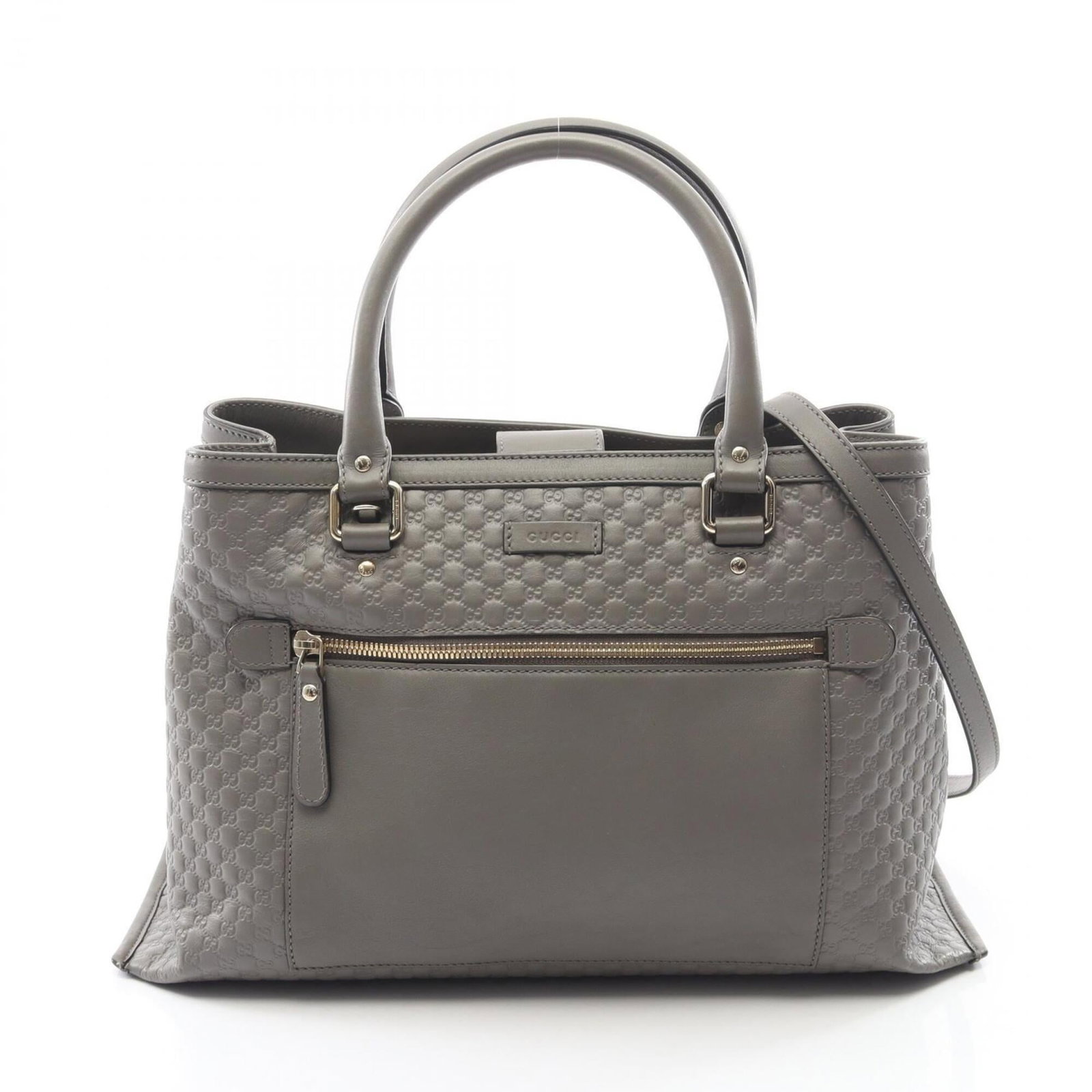 Gucci Handbag Leather: Gucci Handbag Leather Gray Gucci Handbag Leather for Sale. This luxurious leather handbag measures 25.5cm x 39cm x 15cm and features a sleek gray color. Made from high-quality leather, its compact