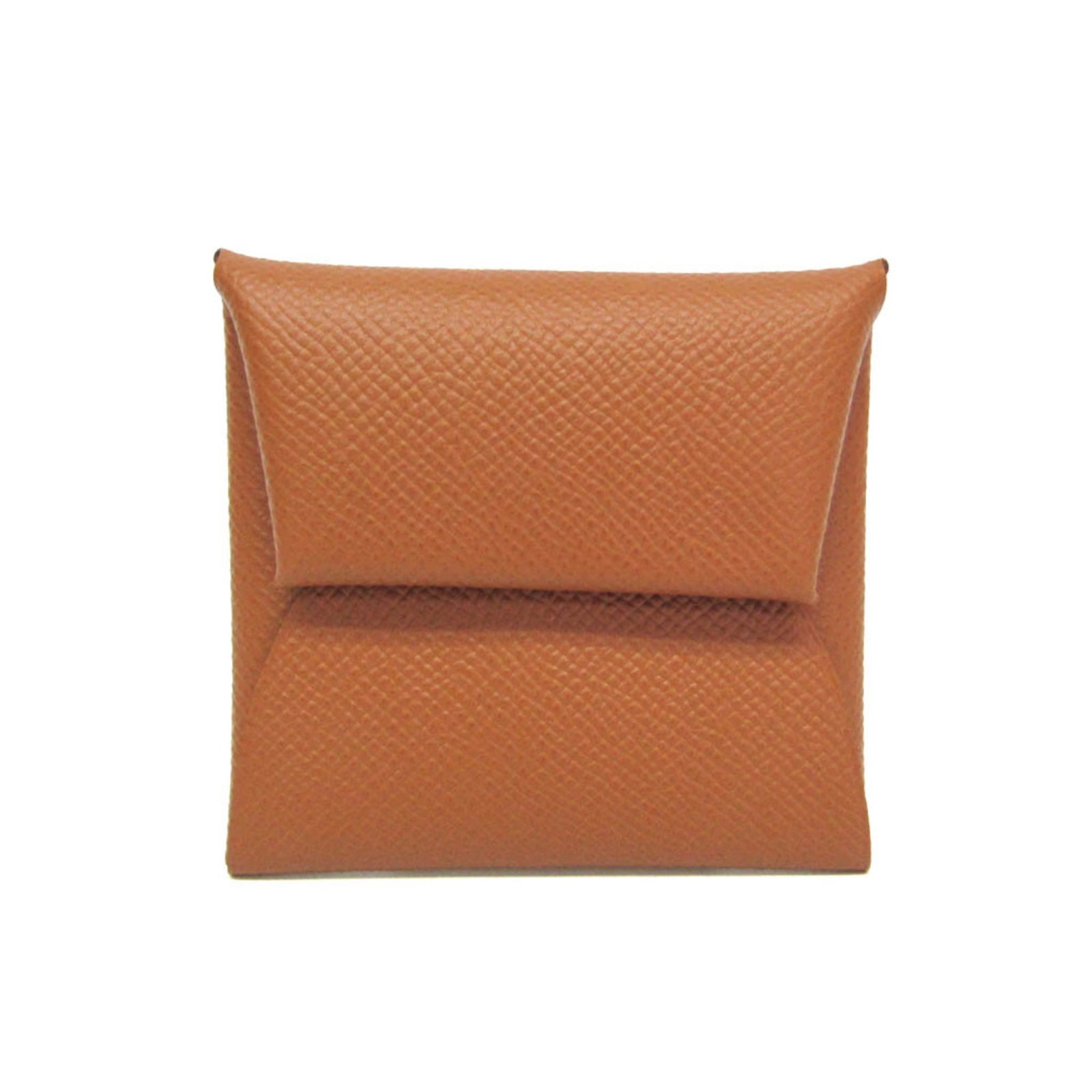 Hermes Coin Purse/ Coin Case Epsom Leather: Hermes Coin Purse/ Coin Case Epsom Leather Made from high-quality Epsom leather, this Hermes coin purse features a classic design with a snap fastener closure. The brown color and compact size make it
