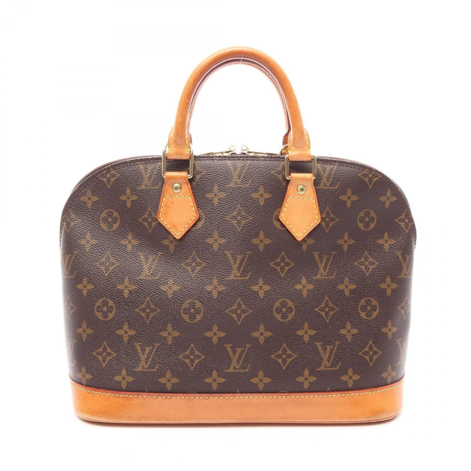 Vuitton Pvc Leather Handbag Louis: Vuitton Pvc Leather Handbag Louis The Louis Vuitton MPN M51130 PVC Leather Handbag boasts a striking brown color and sleek design, with a size that measures 23.5cm x 32cm x 16cm. Made from