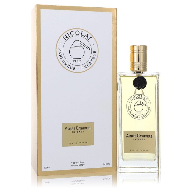 Ambre Cashmere Intense by Nicolai Eau De Parfum Spray (Unisex) 3.4 oz: Ambre Cashmere Intense by Nicolai Eau De Parfum Spray (Unisex) 3.4 oz Citrus and spice form the opening layer of Ambre Cashmere Intense, with mandarin orange and citron mingling with black pepper. As 