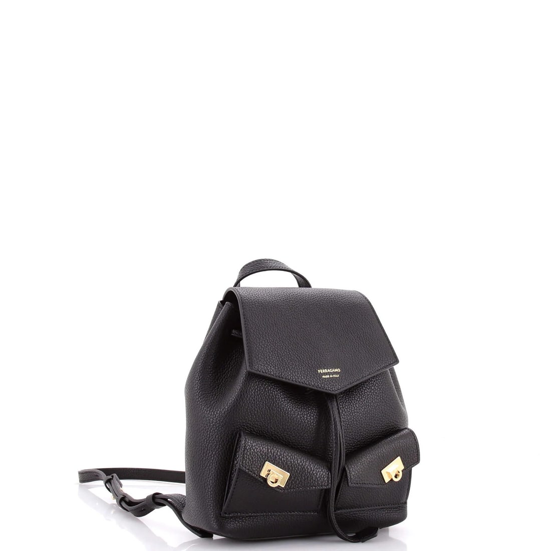 Salvatore Ferragamo Multipocket Drawstring Backpack Leather Mini - 2