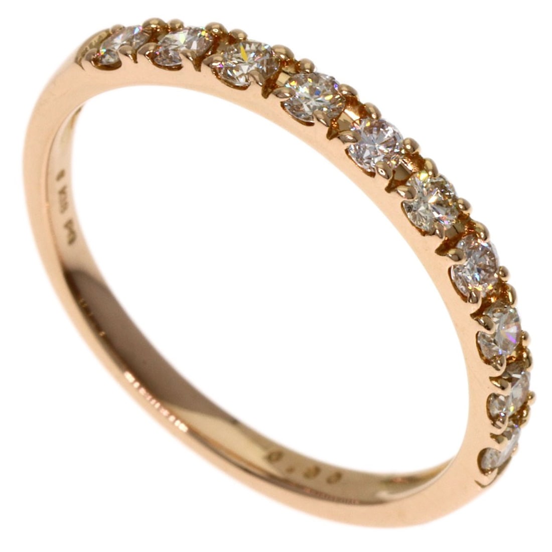 Diamond ring pink gold 0.3ct K18: Diamond ring pink gold 0.3ct K18 K18 pink gold diamond ring with a 0.3ct D color diamond, available in size 5(US). This elegant ring showcases the beauty of K18 pink gold and features a striking