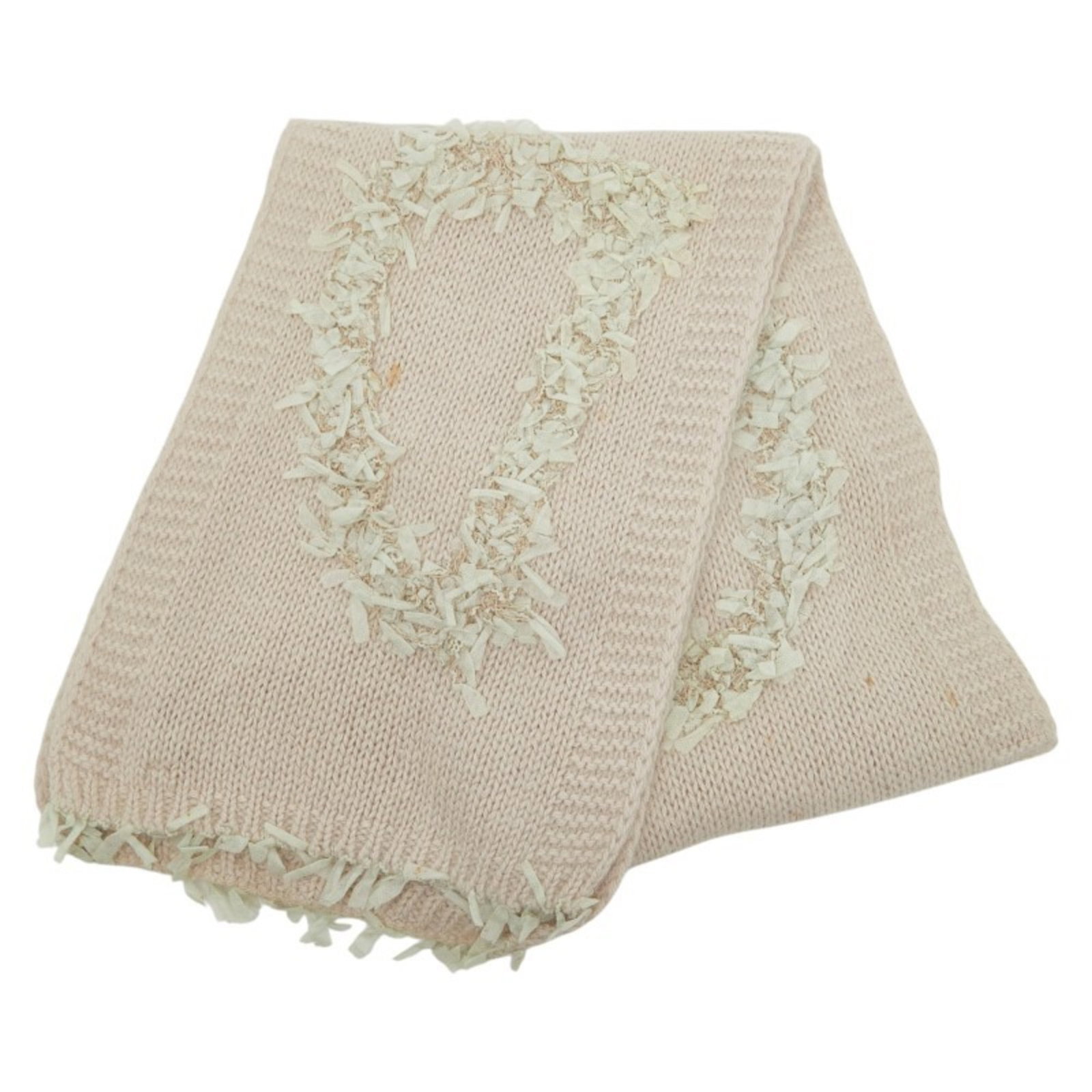 Dior stole nylon from Christian: Dior stole nylon from Christian Angora and nylon blend in a unique stole from Christian Dior, measuring 24cm x 1.48m in size. The beige and pink hues add a touch of elegance to the piece, which