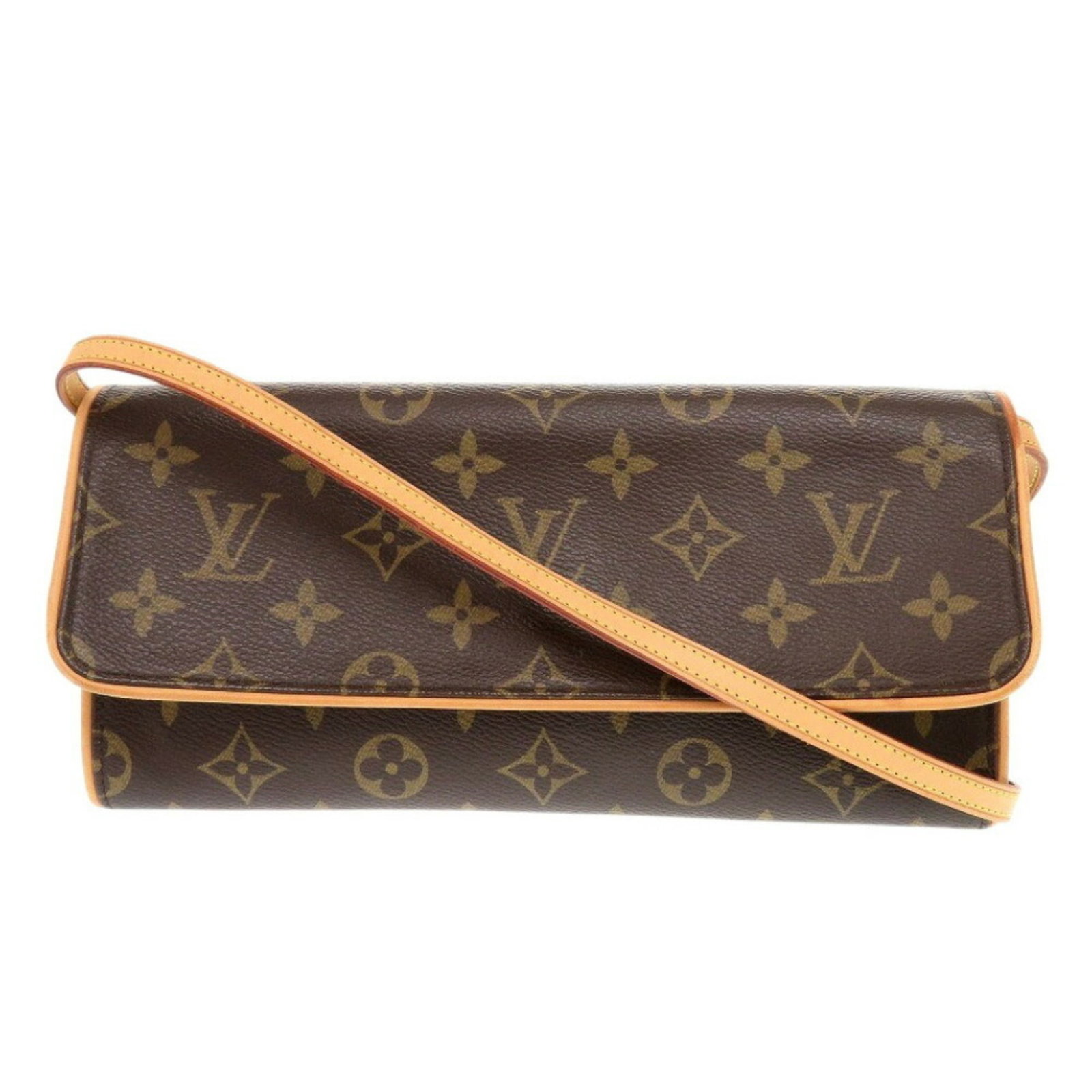 Louis Vuitton Monogram Pochette Shoulder Bag: Louis Vuitton Monogram Pochette Shoulder Bag The Louis Vuitton Monogram Pochette Shoulder Bag boasts its iconic monogram pattern in rich brown, adding a touch of timeless elegance to any outfit. This