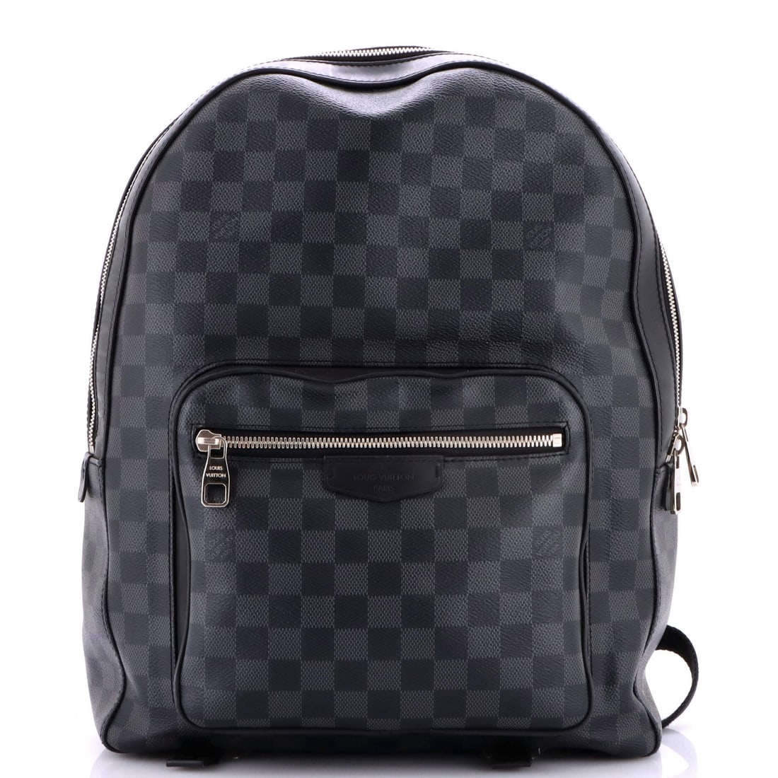 Damier Graphite Josh Louis Vuitton Backpack: Damier Graphite Josh Louis Vuitton Backpack Black Damier Graphite Louis Vuitton Canvas Coated Backpack with Silver Hardware, featuring a classic Josh model design. Measuring approximately 16" tall