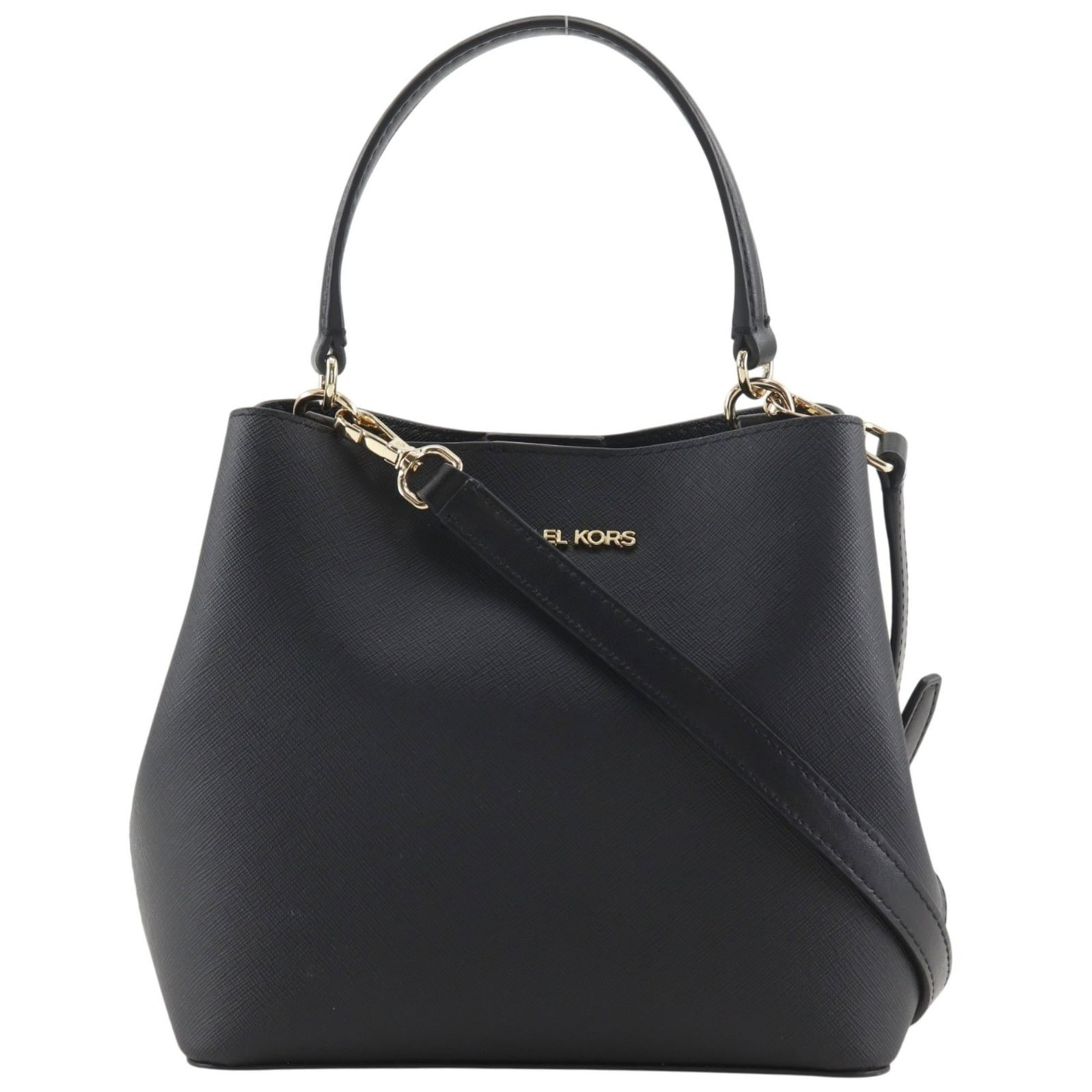 Handbag Sling PVC by Michael Kors: Handbag Sling PVC by Michael Kors Black PVC Handbag Sling by Michael Kors, measuring 18cm x 19cm x 10cm. This sleek and modern sling bag features a durable PVC material in black, perfect for everyday