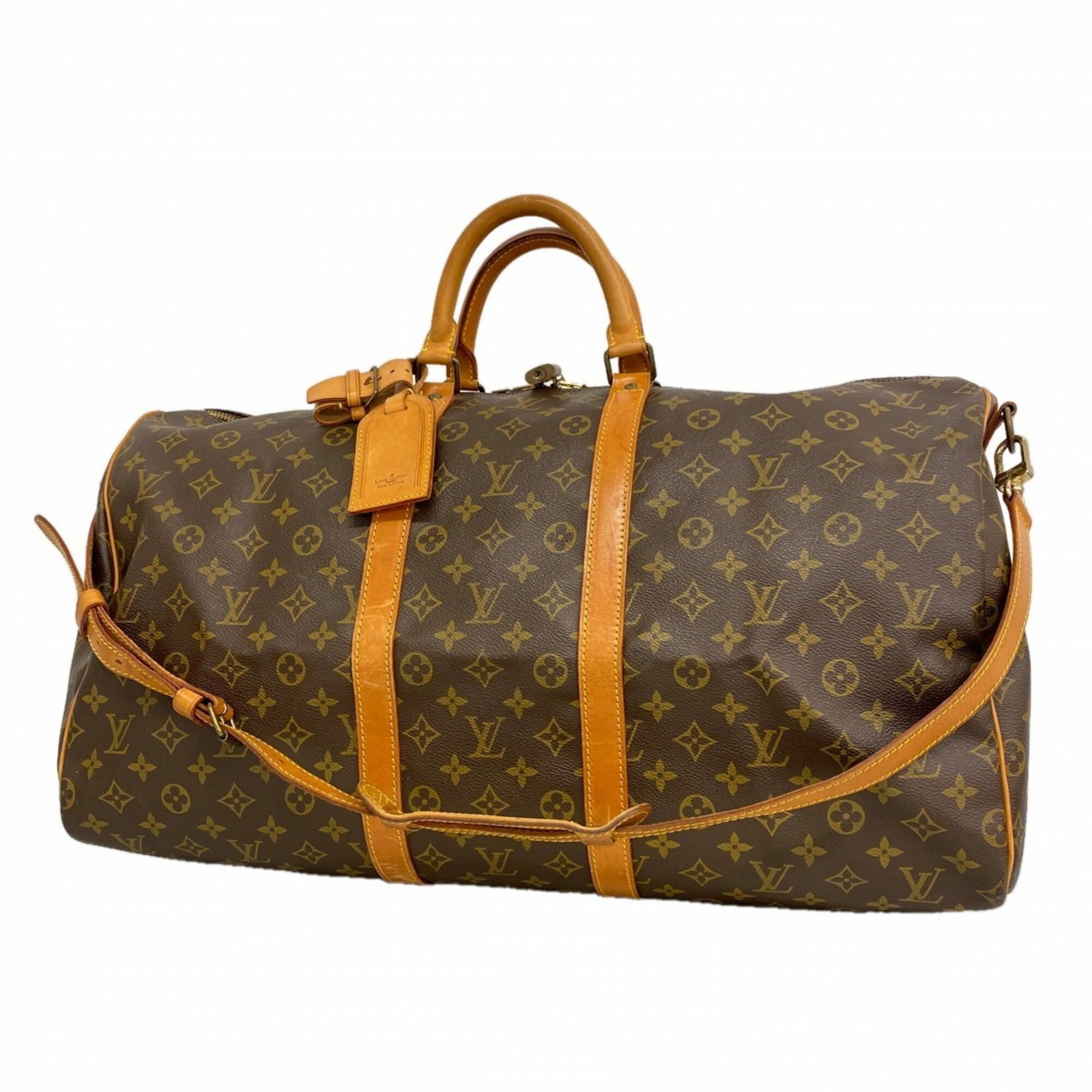 Boston Bag By Louis Vuitton: Boston Bag By Louis Vuitton Brown Louis Vuitton Boston bag with classic dimensions and timeless design. Made from high-quality materials, this iconic style features a signature monogram pattern. A sty