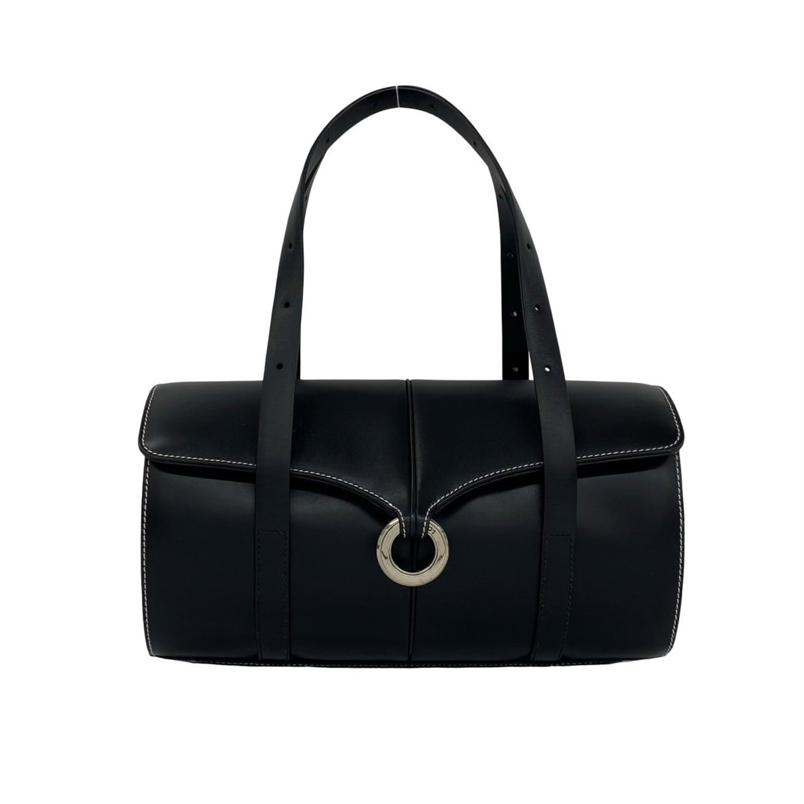 Boston Leather Handbag Bag Loewe: Boston Leather Handbag Bag Loewe Boston Leather Handbag by Loewe - A sleek and sophisticated black leather handbag with clean lines and classic design. Measuring 14cm x 26.5cm x 12cm, it features high