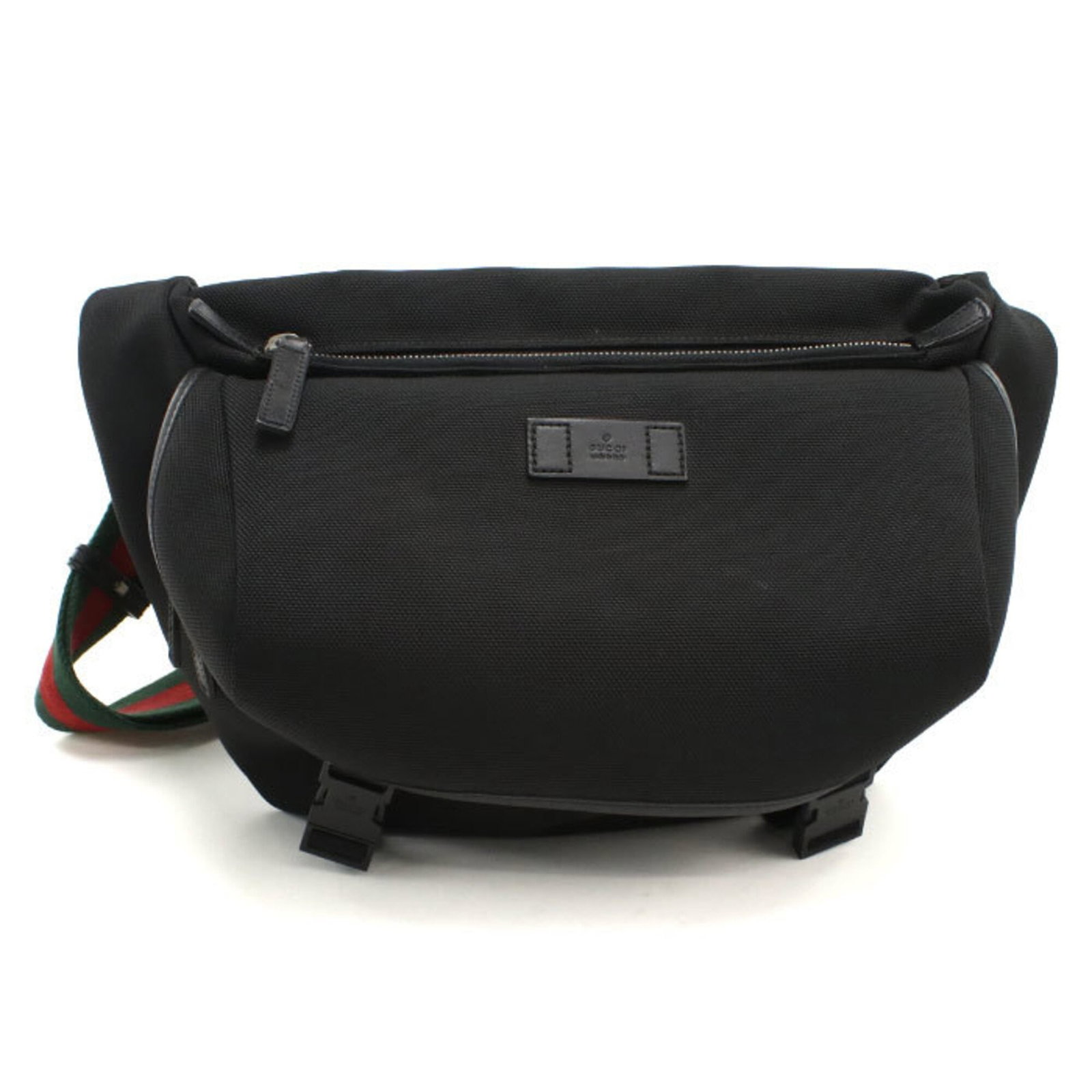 Shoulder Bag Sling Bag Gucci Canvas: Shoulder Bag Sling Bag Gucci Canvas Canvas shoulder bag with silver hardware, measuring 23cm x 26cm x 13cm. Made from high-quality canvas material and featuring a sleek black color. This Gucci sling b