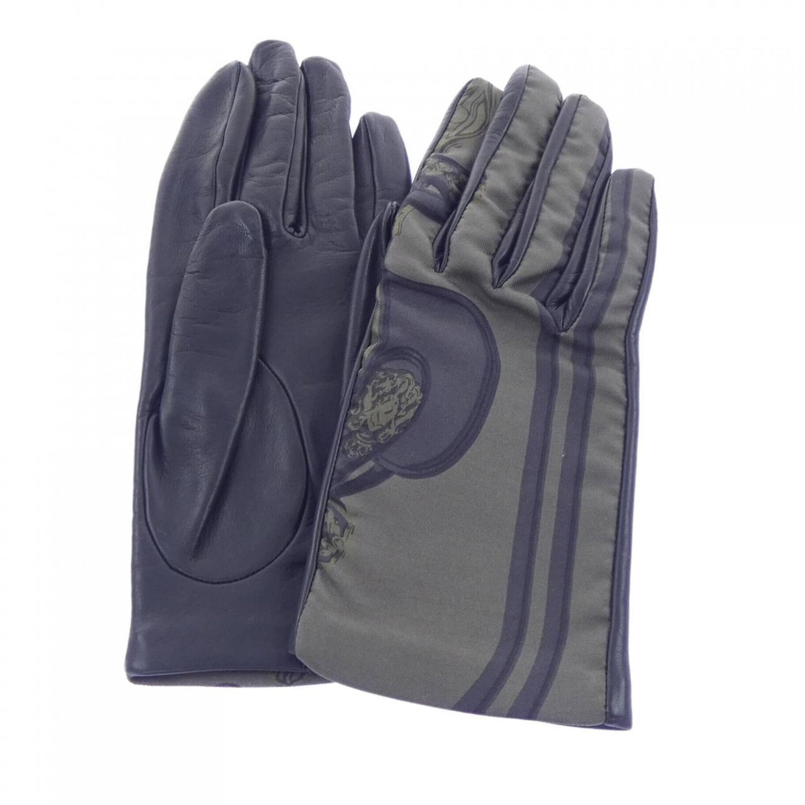 Silk leather gloves warm Hermes (1 of 4)