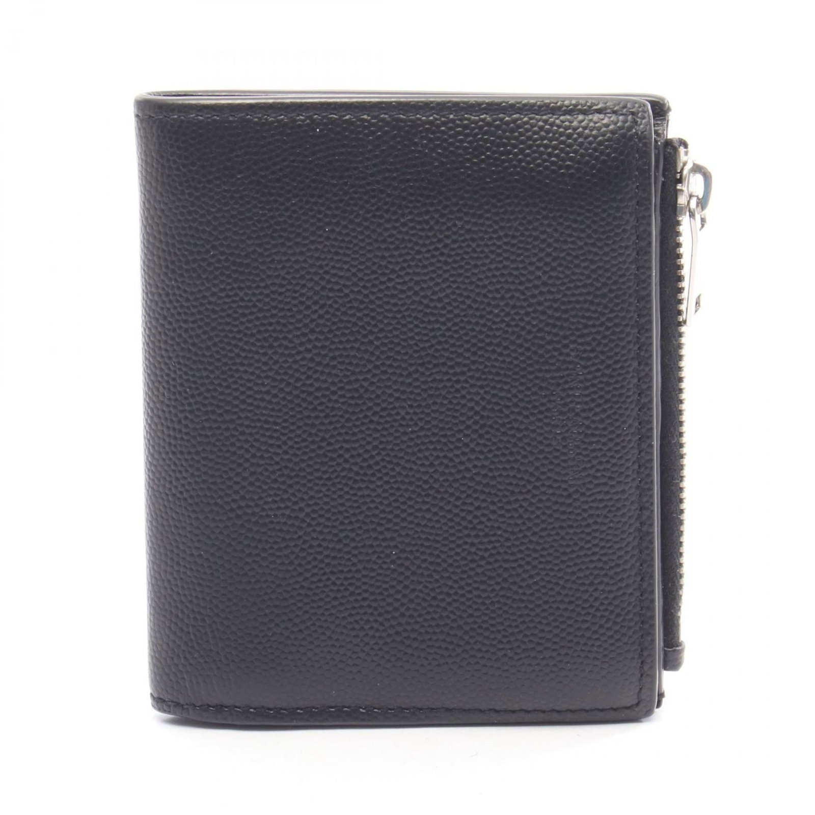 Saint Yves Leather Bi Fold Wallet: Saint Yves Leather Bi Fold Wallet Black leather bi-fold wallet with clean lines and classic design. Made from high-quality leather, this wallet measures 11cm x 9cm x 1cm. Its sleek size makes it a ver