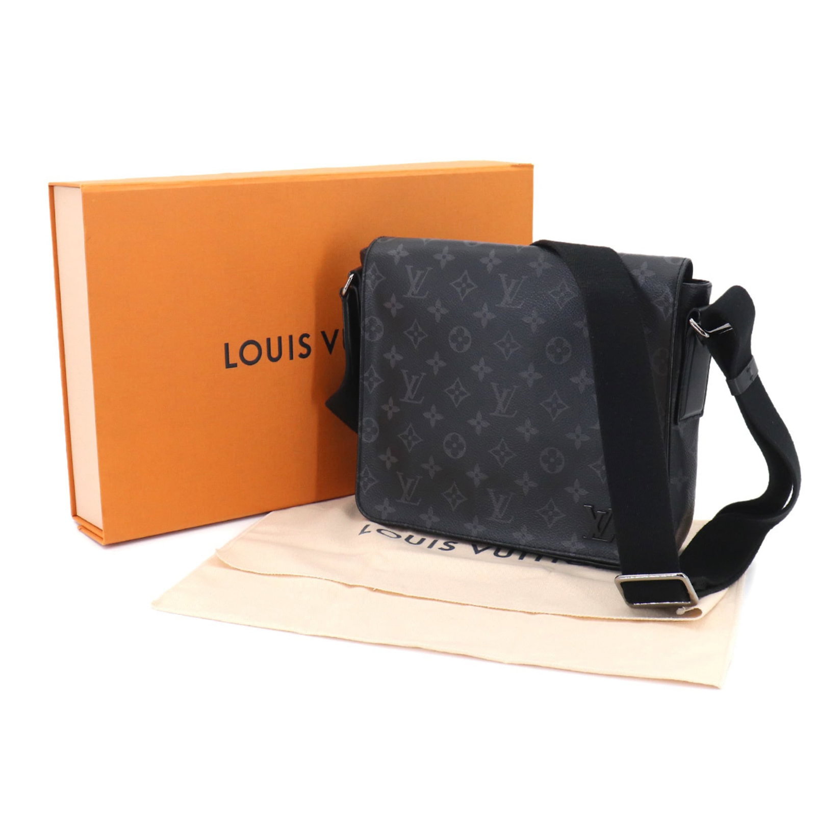 Canvas Monogram Eclipse Handbag Vuitton Shoulder Louis - 2