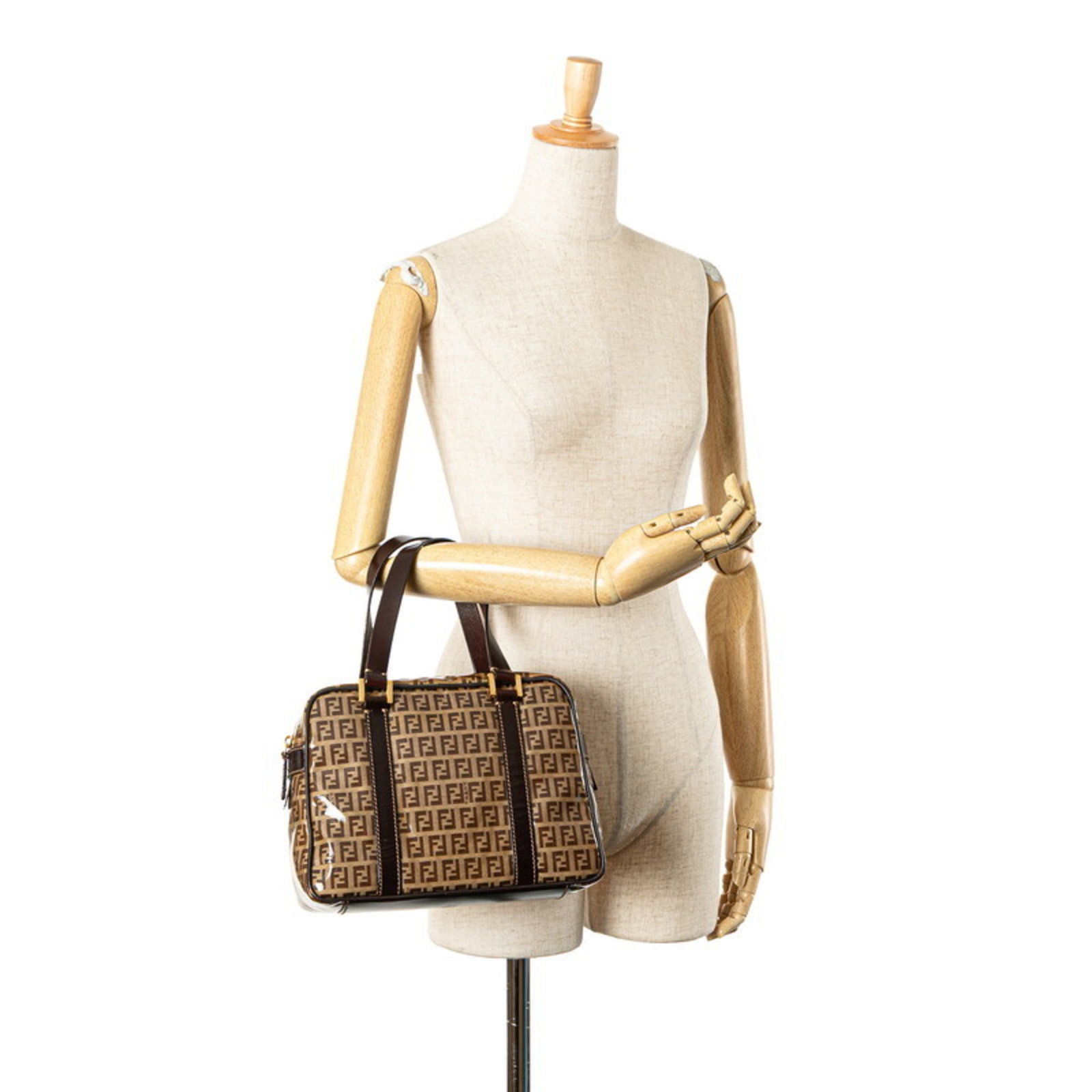 Handbag Fendi Leather Canvas - 11
