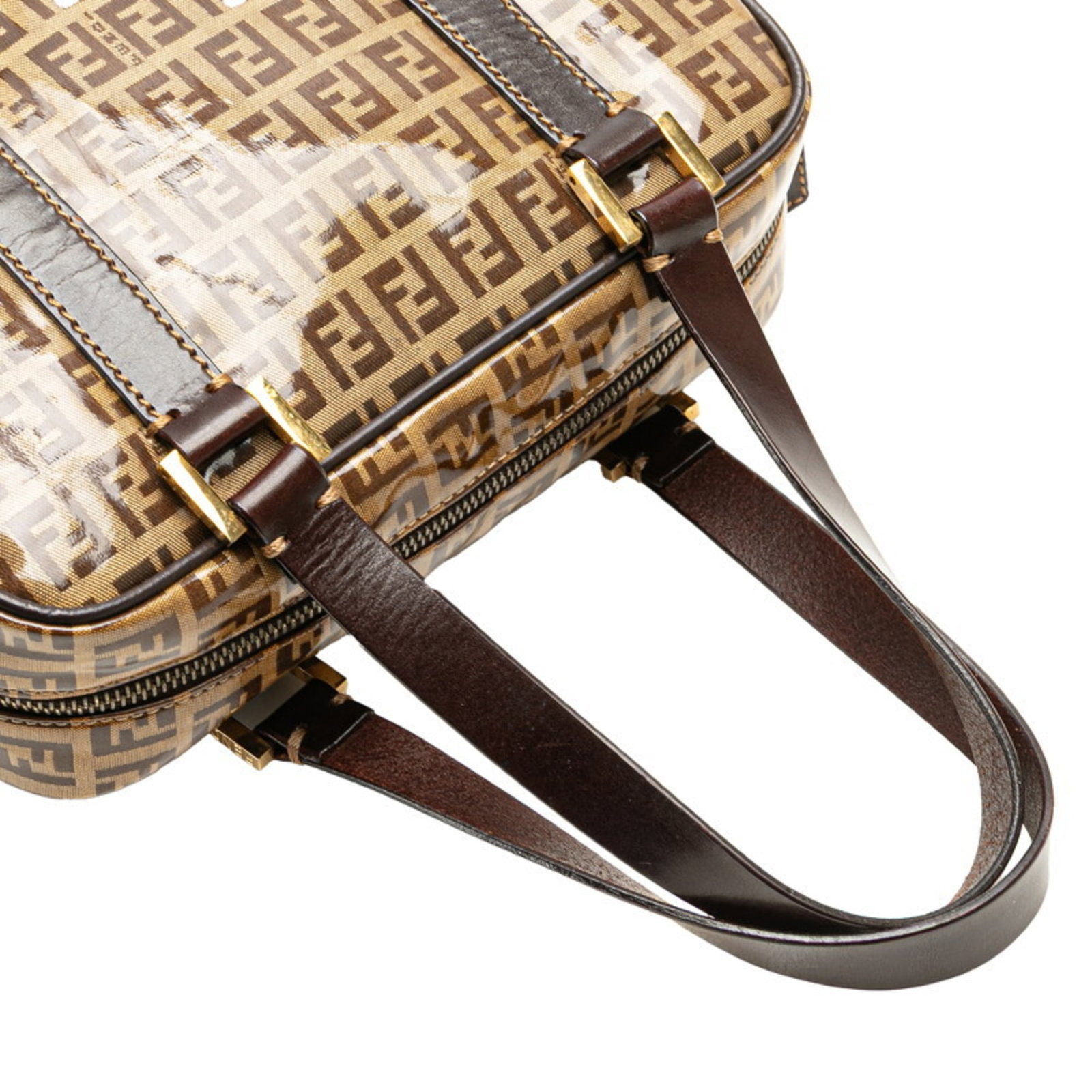 Handbag Fendi Leather Canvas - 4