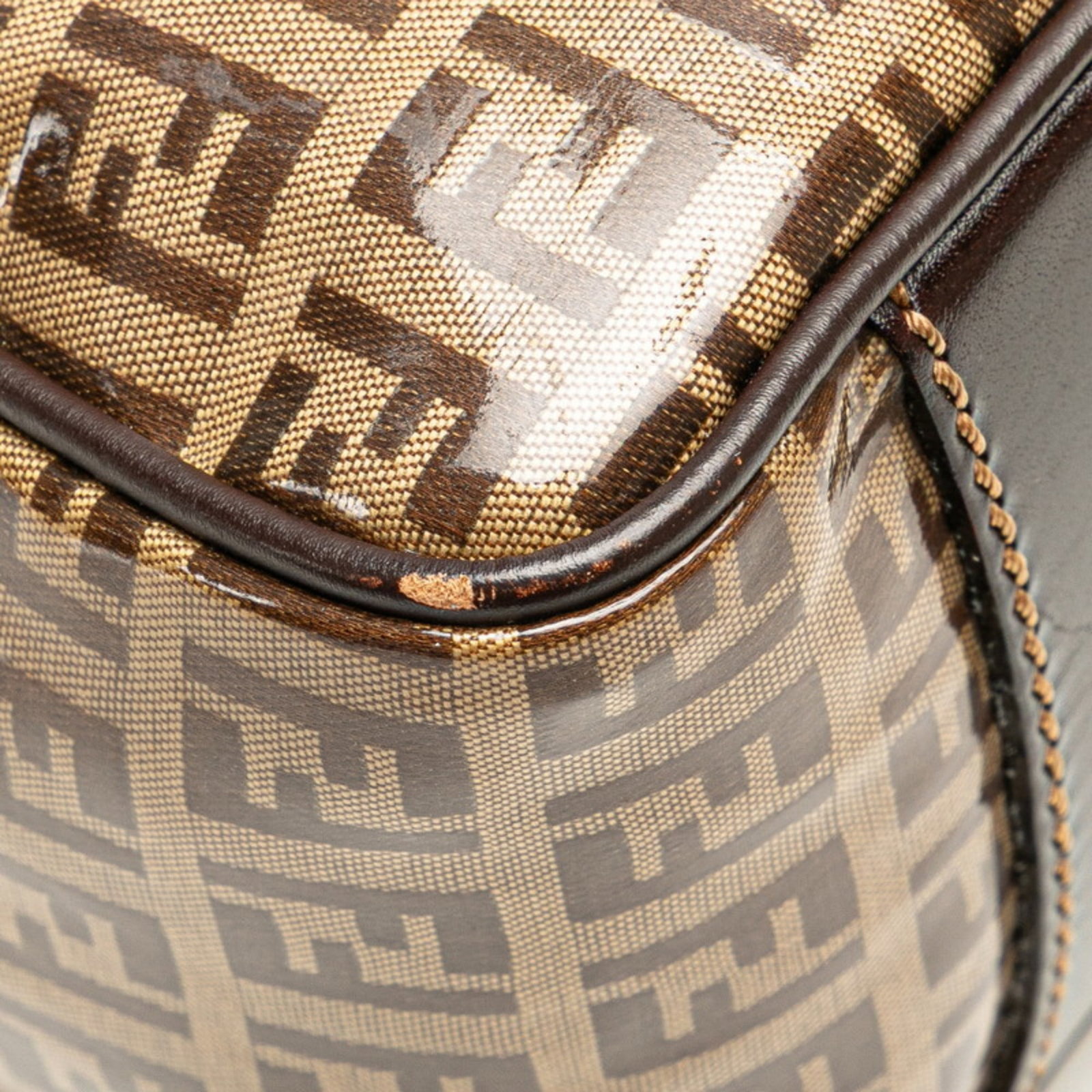 Handbag Fendi Leather Canvas - 5