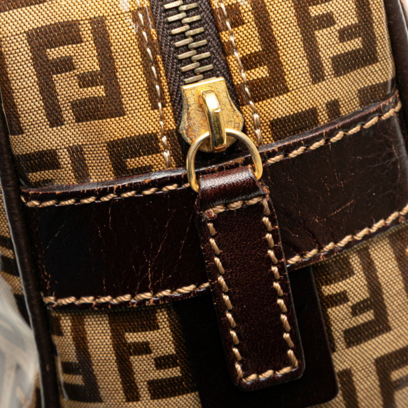 Handbag Fendi Leather Canvas - 6