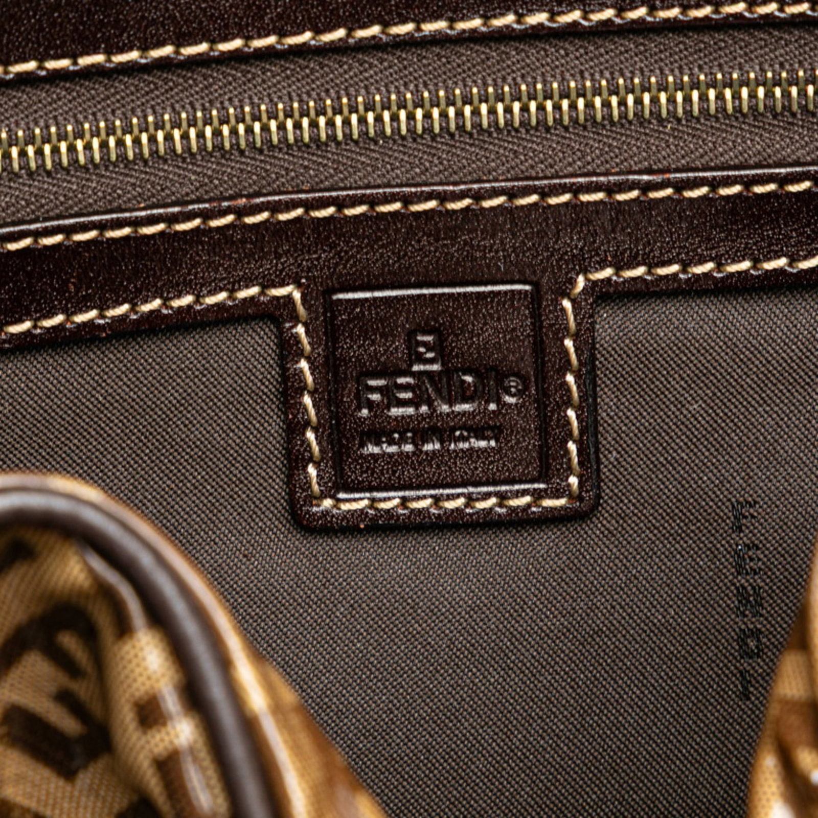 Handbag Fendi Leather Canvas - 9