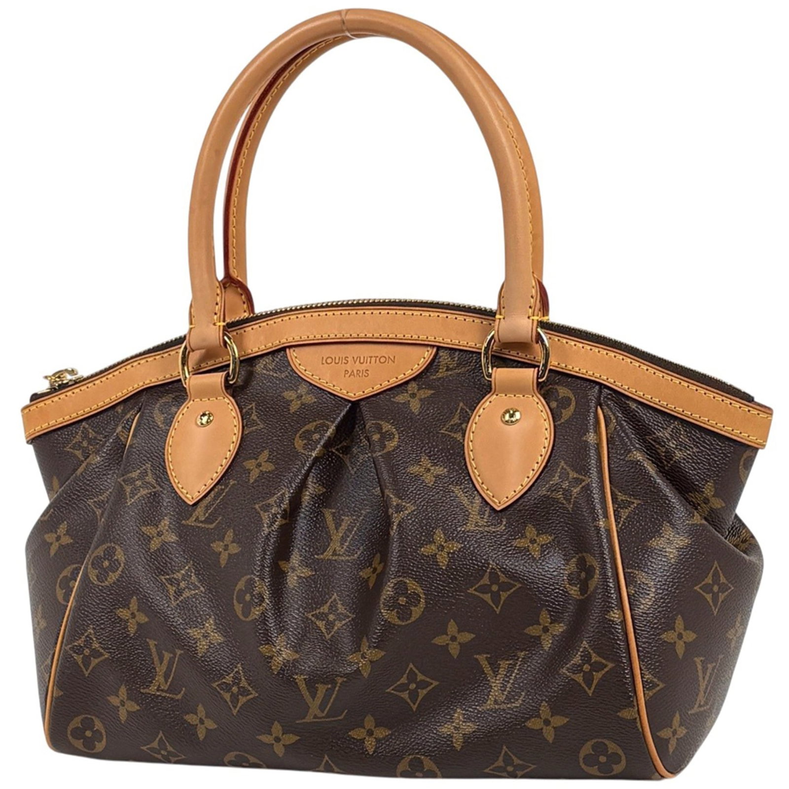 Handbag tote bag monogram Louis Vuitton: Handbag tote bag monogram Louis Vuitton This Louis Vuitton Monogram tote bag features the iconic brand's signature monogram pattern in brown. Made from high-quality material, its classic design and