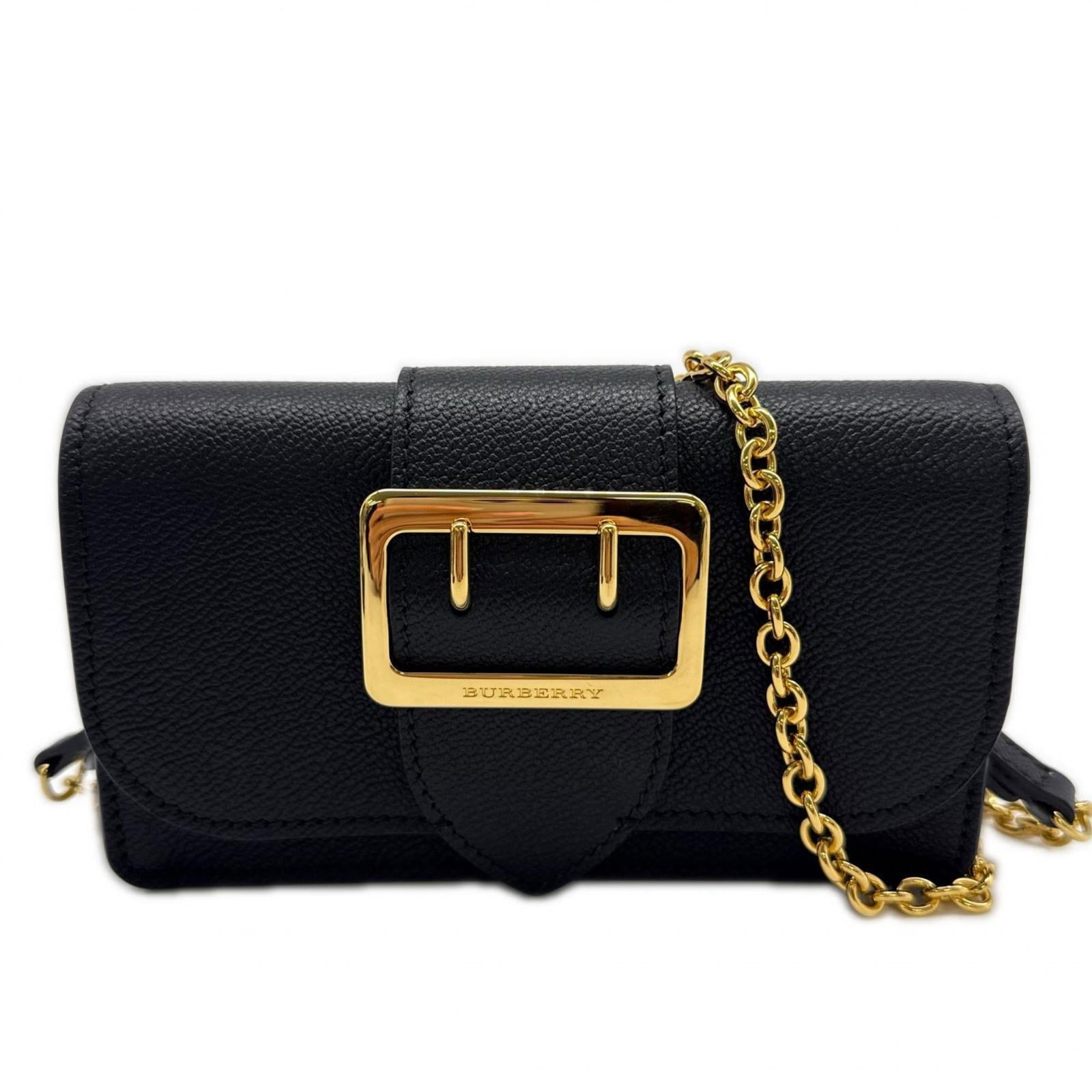 Shoulder Bag Leather Burberry: Shoulder Bag Leather Burberry Black leather shoulder bag from Burberry, made in Italy with dimensions of 9.5cm x 17cm x 2.5cm. This classic design features high-quality materials and a timeless style
