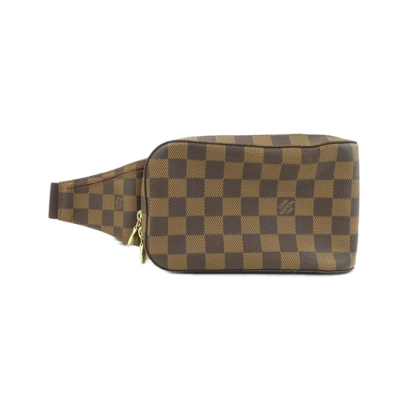 Shoulder bag coated canvas by Louis Vuitton: Shoulder bag coated canvas by Louis Vuitton Coated canvas by Louis Vuitton, featuring the iconic Damier pattern in Ebene color. This shoulder bag boasts gold hardware for a touch of luxury. Measuring