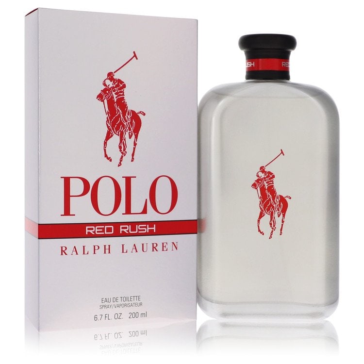 Polo Red Rush by Ralph Lauren Eau De Toilette Spray 6.7 oz: Polo Red Rush by Ralph Lauren Eau De Toilette Spray 6.7 oz Polo Red Rush by Ralph Lauren Eau De Toilette Spray offers a youthful blend of woody cedar, lavender, musk, and citrus notes. The scent