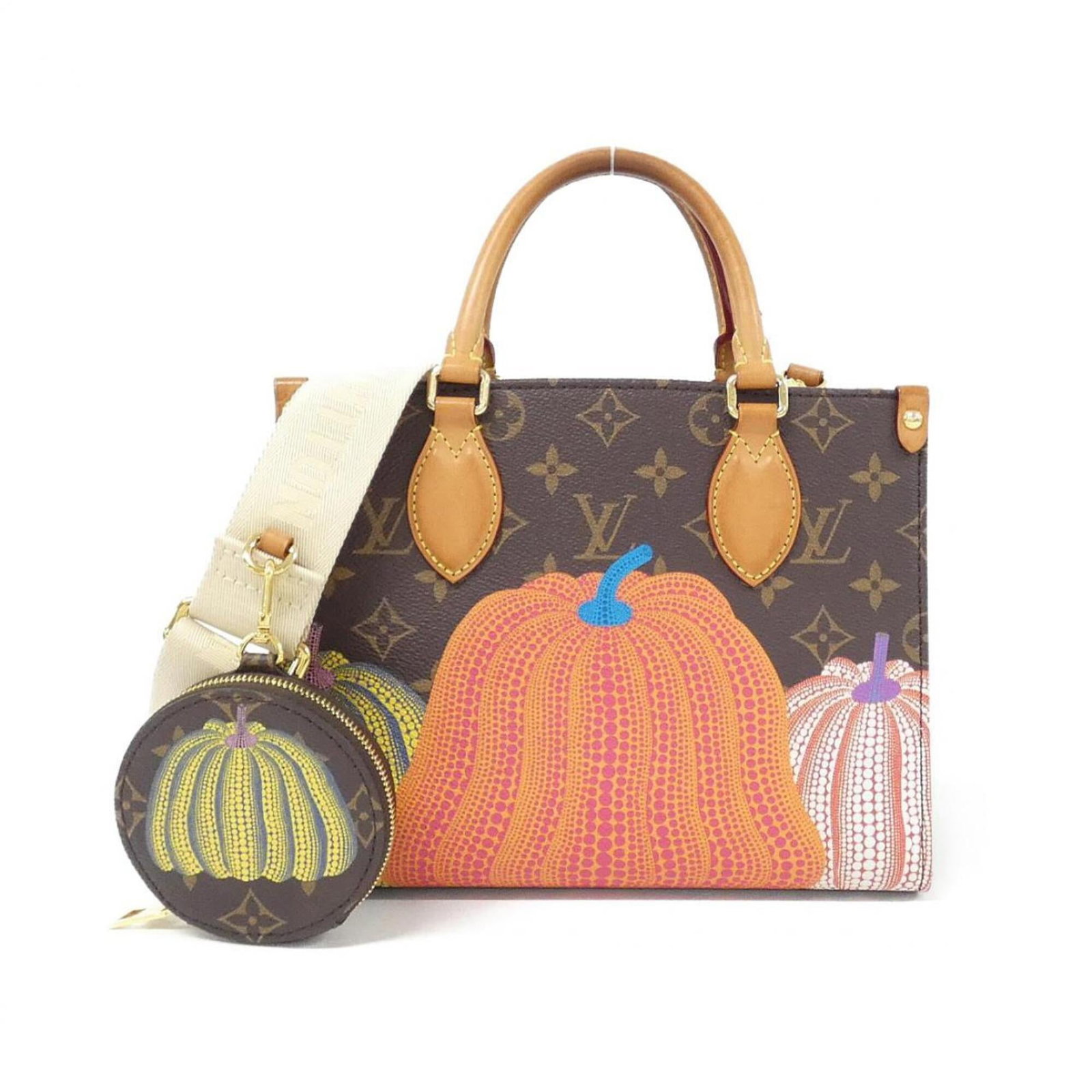 Canvas coated pouch handbag Louis Vuitton: Canvas coated pouch handbag Louis Vuitton Canvas coated pouch handbag with gold hardware, featuring the iconic Louis Vuitton design in marron color. This stylish and compact bag measures 19cm x 25cm x
