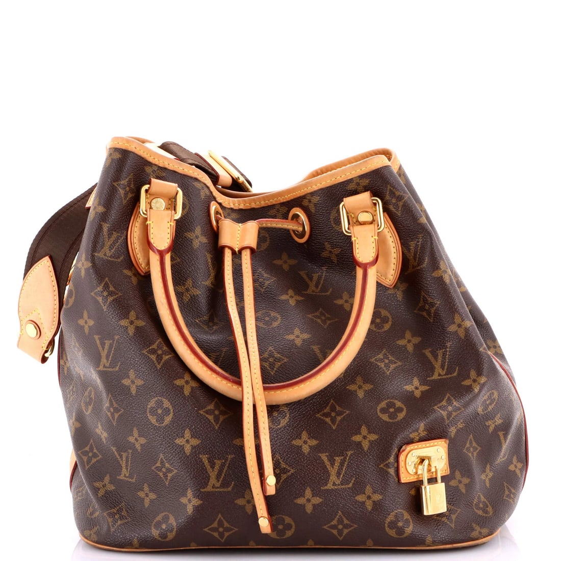 Shoulder Bag Monogram Canvas Vuitton Louis Neo: Shoulder Bag Monogram Canvas Vuitton Louis Neo Brown Louis Vuitton Neo Shoulder Bag with Monogram Canvas Exterior, featuring a classic satchel design and gold hardware. The bag boasts a neutral microf