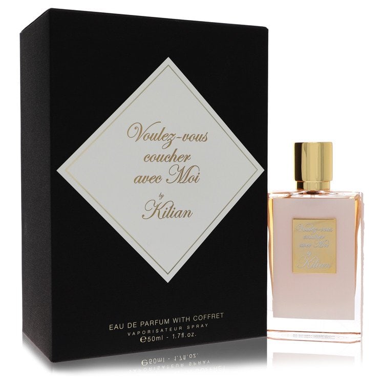 Kilian Voulez-Vous Coucher Avec Moi by Kilian Eau De Parfum Spray with Coffret 1.7 oz: Kilian Voulez-Vous Coucher Avec Moi by Kilian Eau De Parfum Spray with Coffret 1.7 oz Kilian Voulez-Vous Coucher Avec Moi by Kilian Eau De Parfum Spray is a women's perfume in a 1.7 oz size,