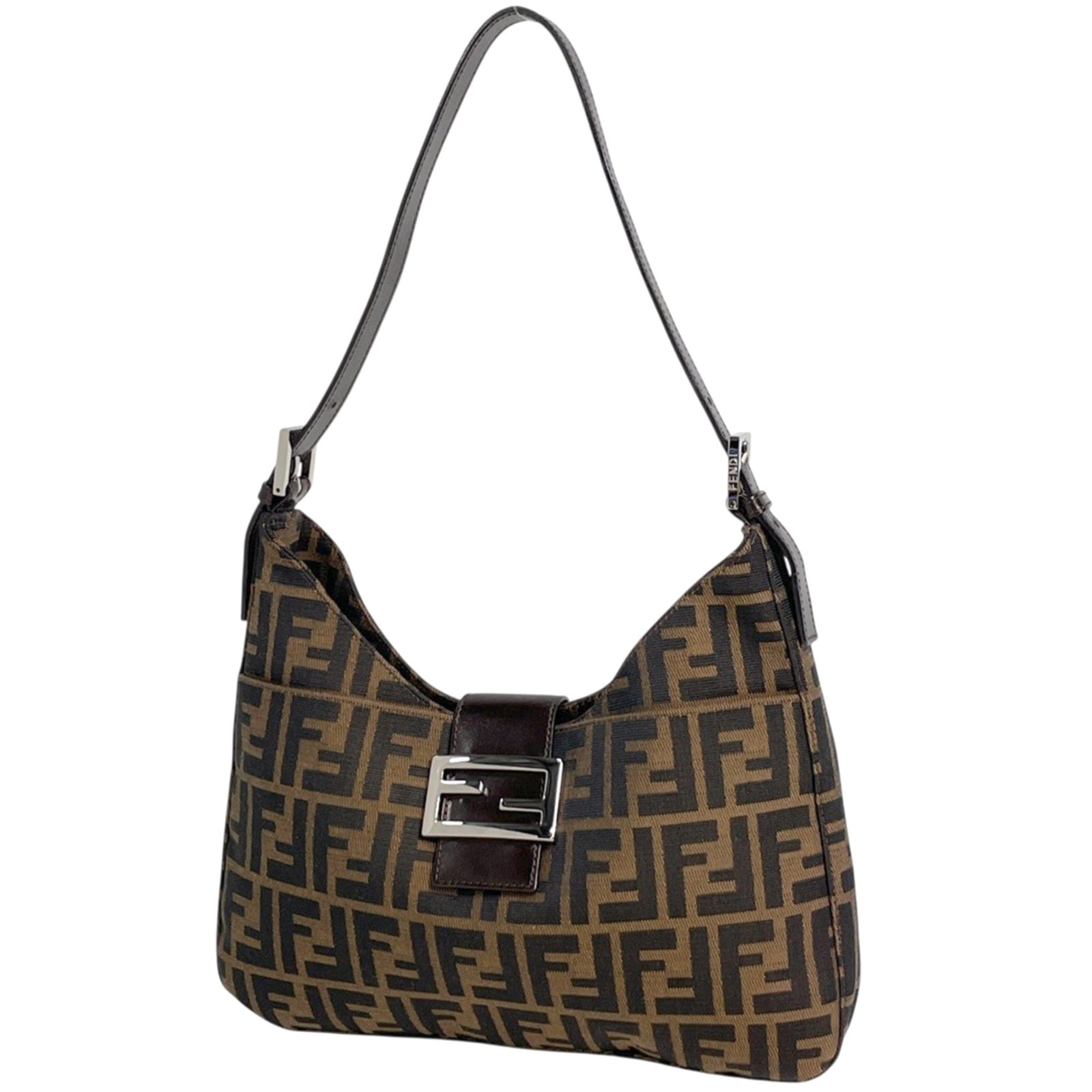 Canvas Leather Fendi Bag Shoulder: Canvas Leather Fendi Bag Shoulder Canvas Leather Fendi Bag Shoulder - A stylish shoulder bag with a unique blend of canvas and leather materials, featuring a brown color and signature. This compact