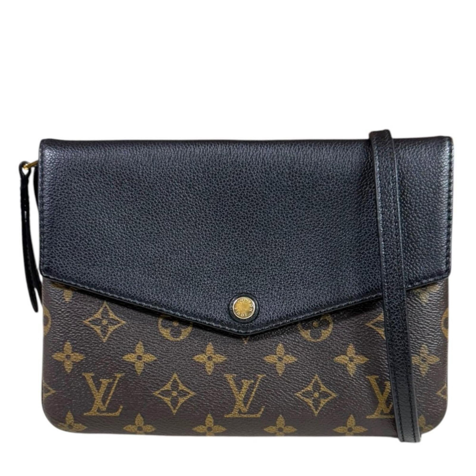 Shoulder Bag Monogram Canvas by Louis Vuitton: Shoulder Bag Monogram Canvas by Louis Vuitton Monogram Canvas by Louis Vuitton, a timeless shoulder bag in sleek black and brown hues. Crafted from high-quality canvas featuring the iconic Monogram pa