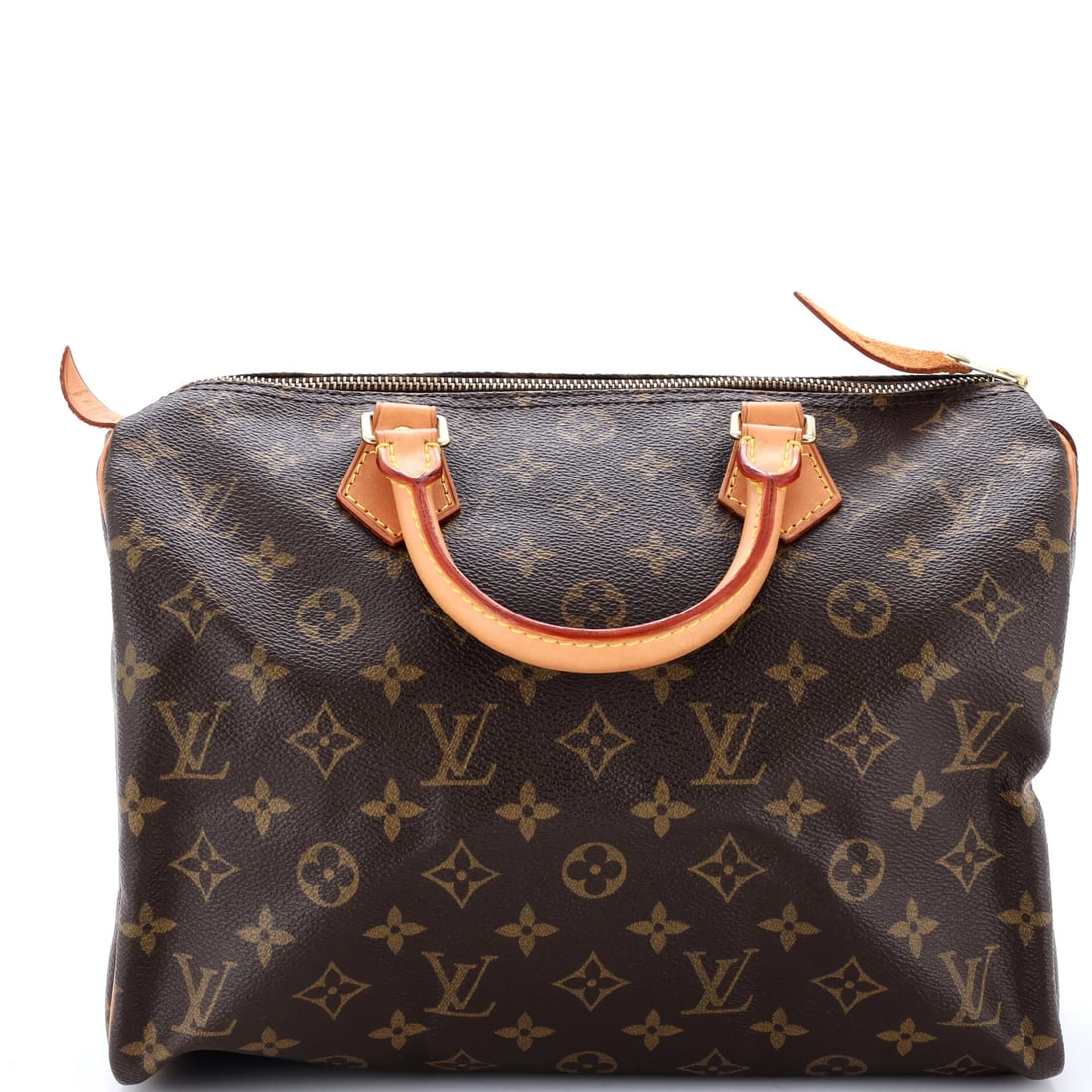 Louis Vuitton Speedy Handbag Monogram Canvas 30: Louis Vuitton Speedy Handbag Monogram Canvas 30 The Louis Vuitton Speedy Handbag Monogram Canvas 30 boasts a timeless design with its iconic monogram pattern, perfectly complemented by the rich brown