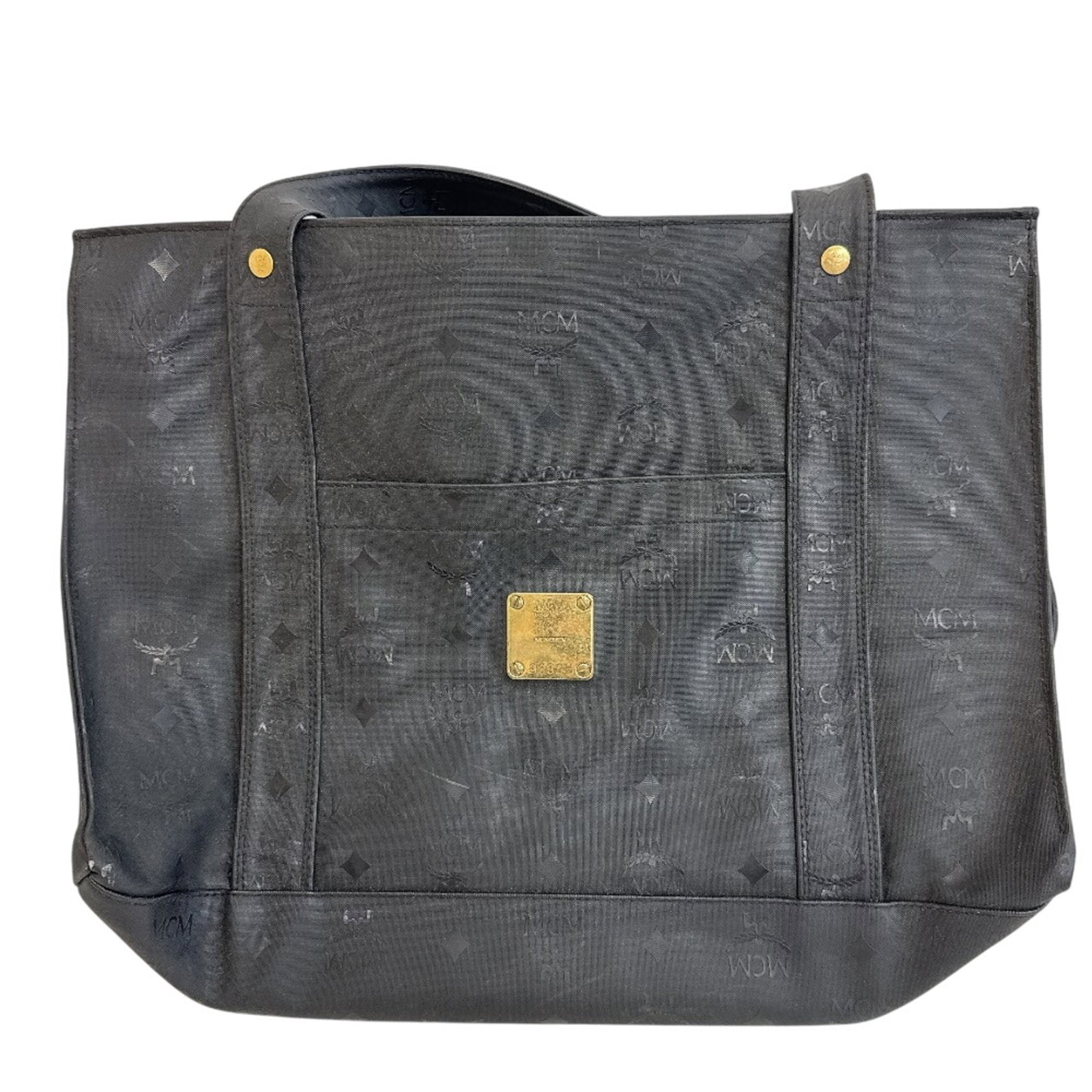 Bag Leather Tote Mcm: Bag Leather Tote Mcm Gold leather tote bag from MCM, measuring 26cm x 38cm x 14cm. This structured tote features a classic design with clean lines and minimal embellishments, making it a versatile acc