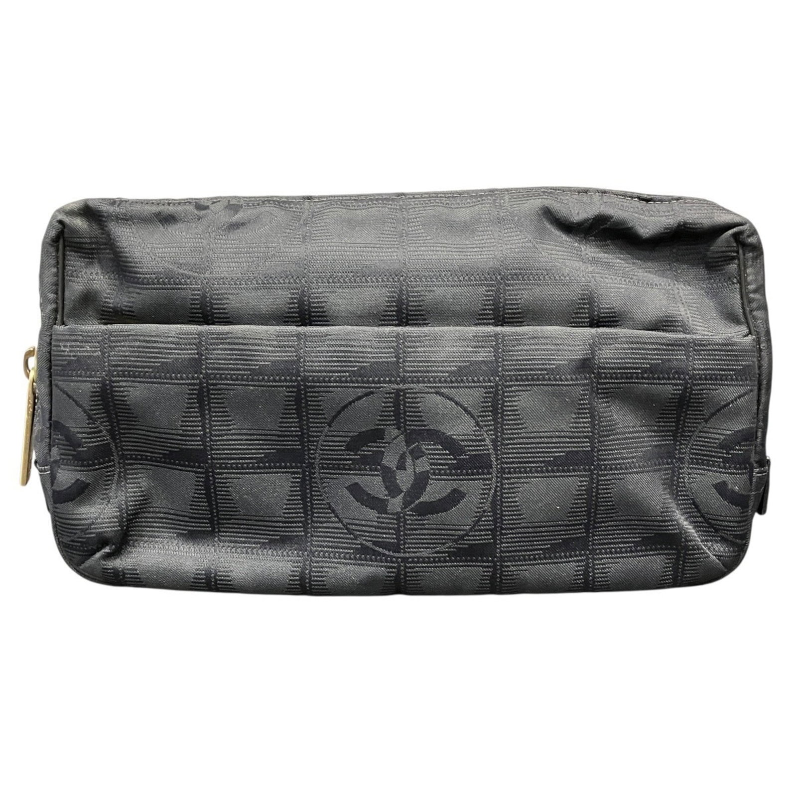 Chanel Fanny Pack Nylon Leather: Chanel Fanny Pack Nylon Leather Chanel's iconic fanny pack combines sleek nylon and supple leather in a timeless black design. Measuring 12.5cm x 23.5cm x 4.5cm, this compact accessory is perfect for 