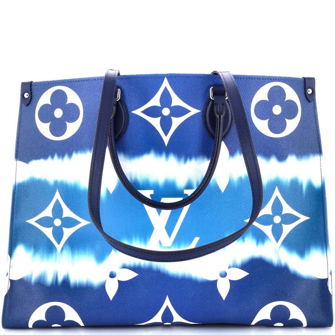 Limited Edition GM Giant Escale Monogram Tote Louis Vuitton: Limited Edition GM Giant Escale Monogram Tote Louis Vuitton Canvas Coated Louis Vuitton Giant Escale Monogram Tote in Blue, featuring the iconic GM monogram pattern on its exterior. This Limited Editi