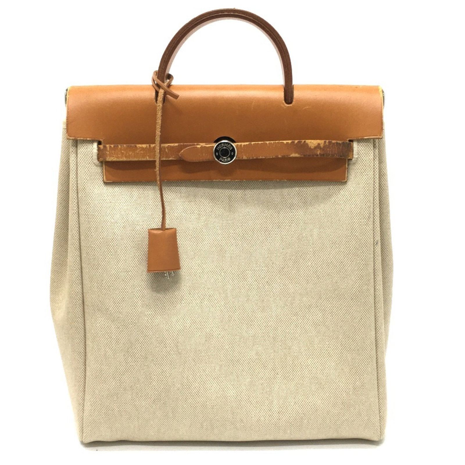 Canvas leather backpack by Hermes - 2